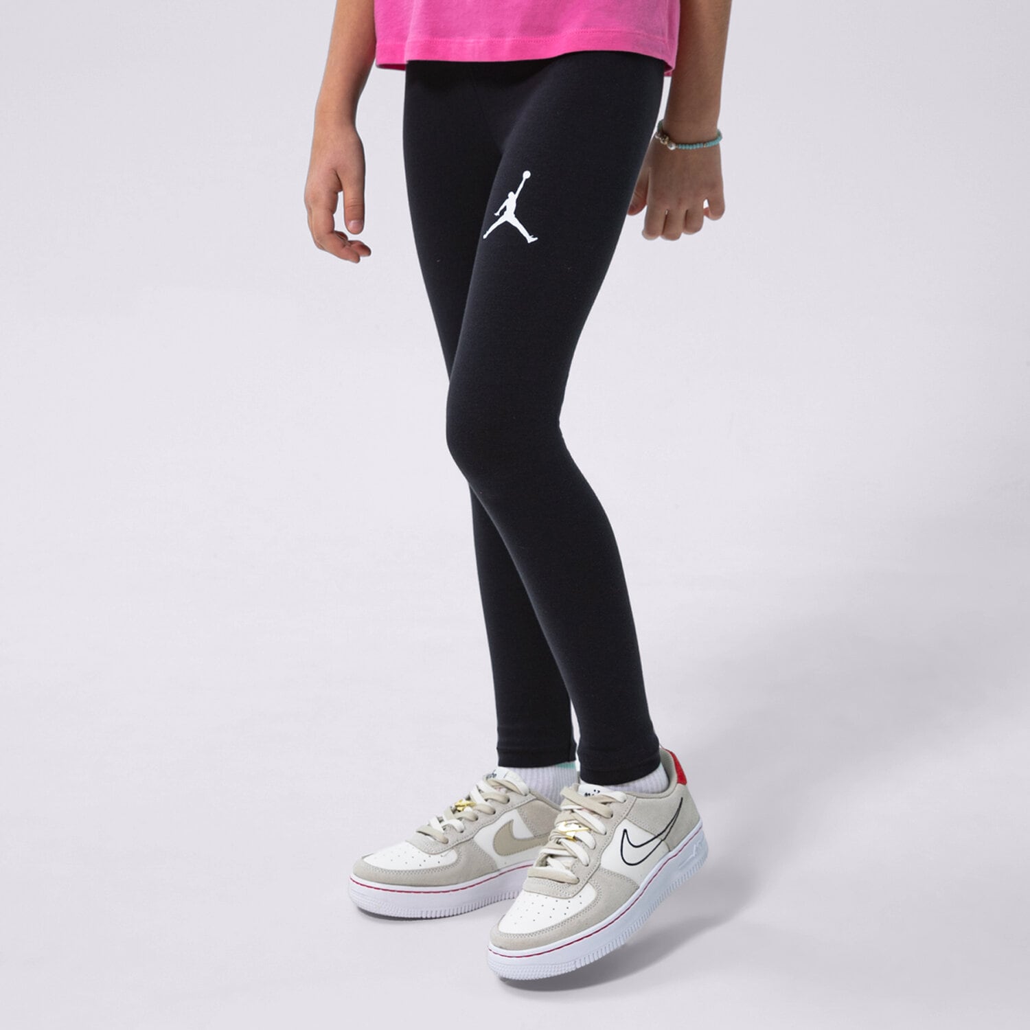 Pantaloni pentru copii JORDAN COLANȚI JDG JUMPMAN CORE LEGGING G 45A438-023 Negru
