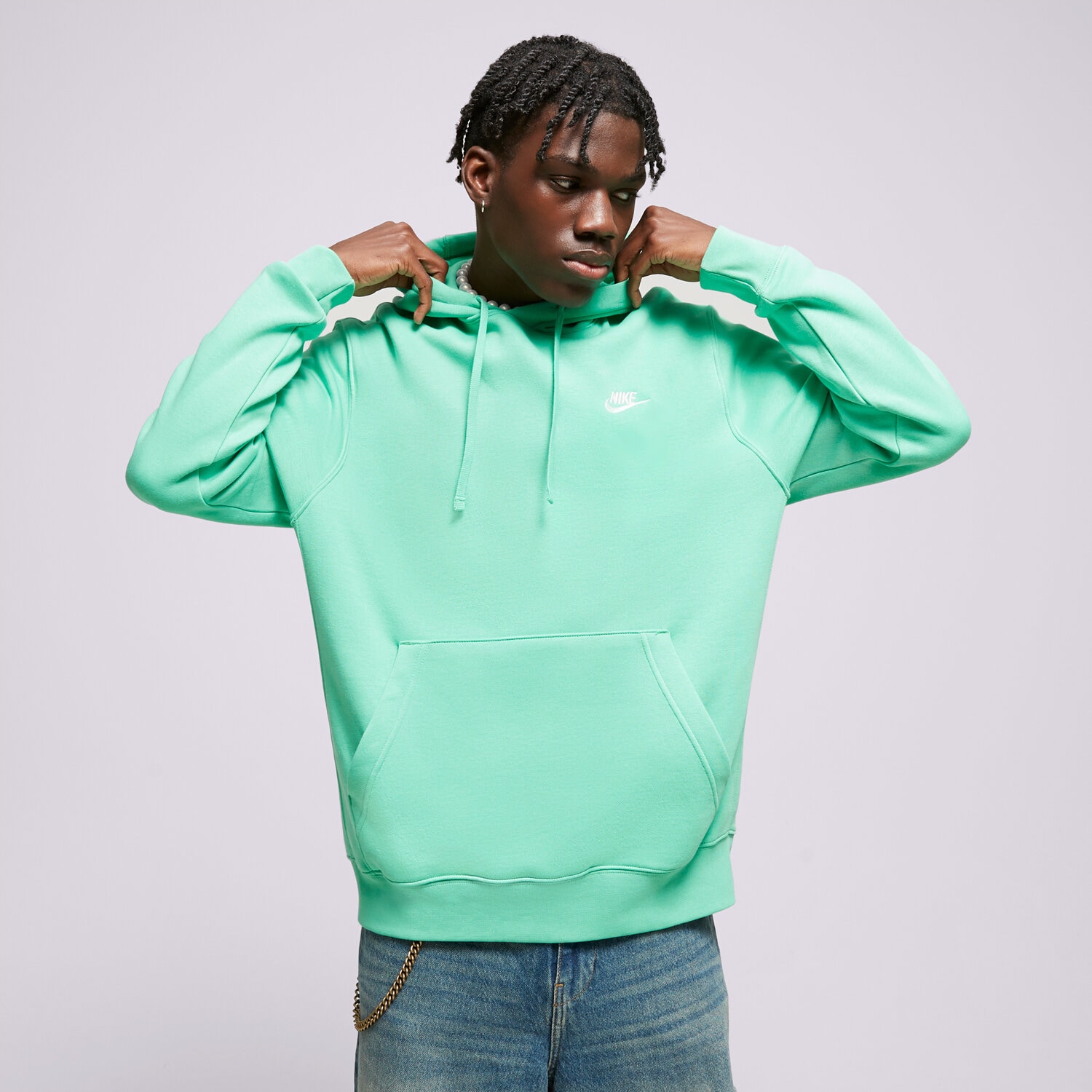 Bărbați bluză NIKE BLUZĂ NIKE SPORTSWEAR CLUB FLEECE BV2654-363 Verde