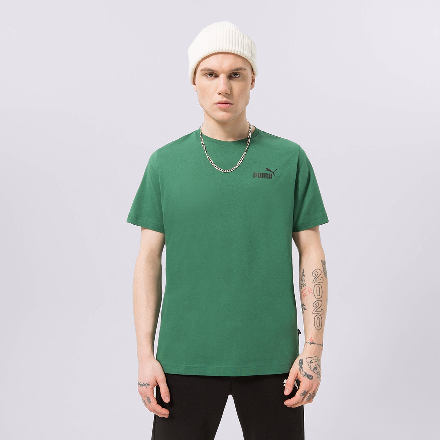 Bărbați tricou PUMA TRICOU ESS SMALL LOGO (S) 58666946 Verde