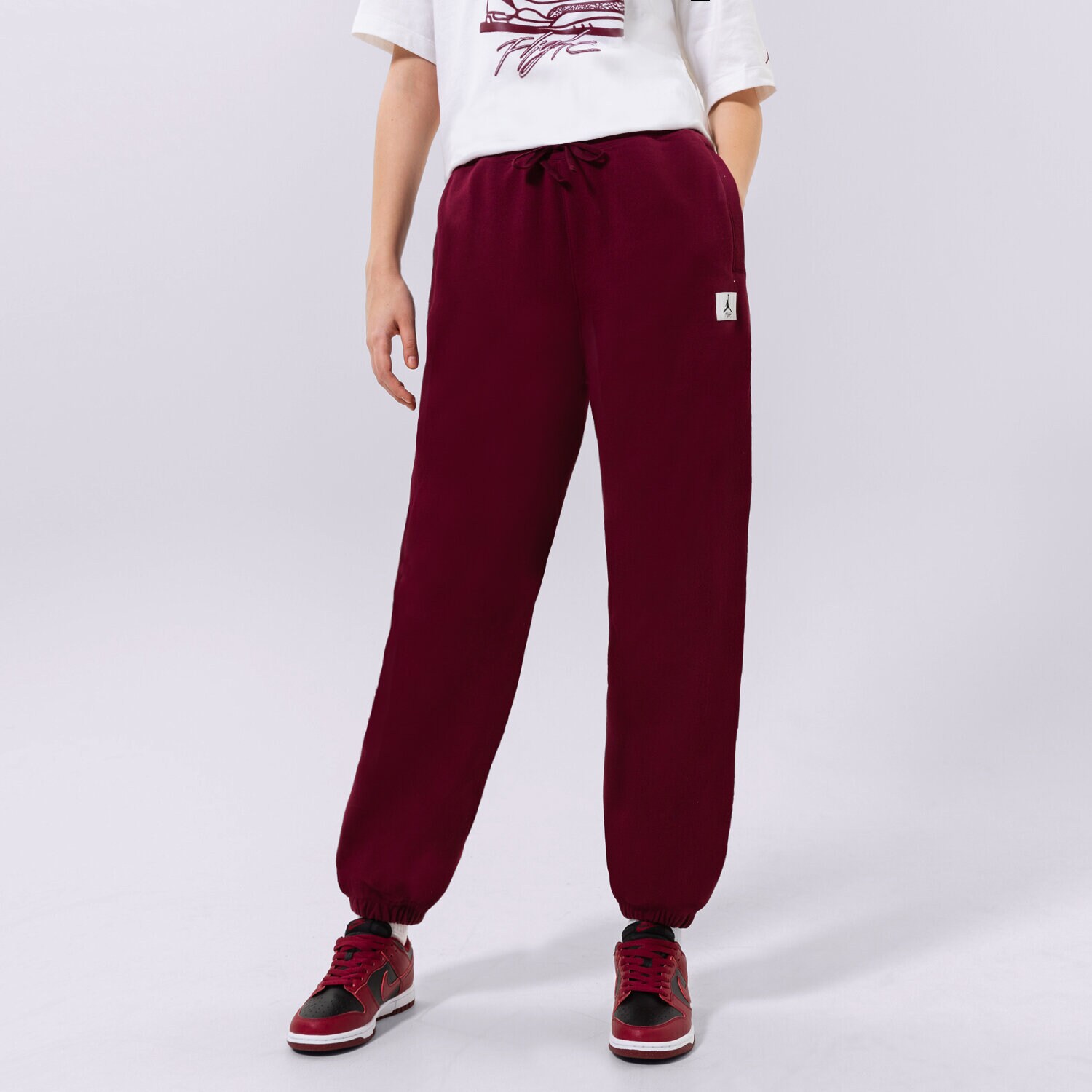 Femei pantaloni JORDAN PANTALONI  W J FLT FLC PANT DQ4607-645 Bordo