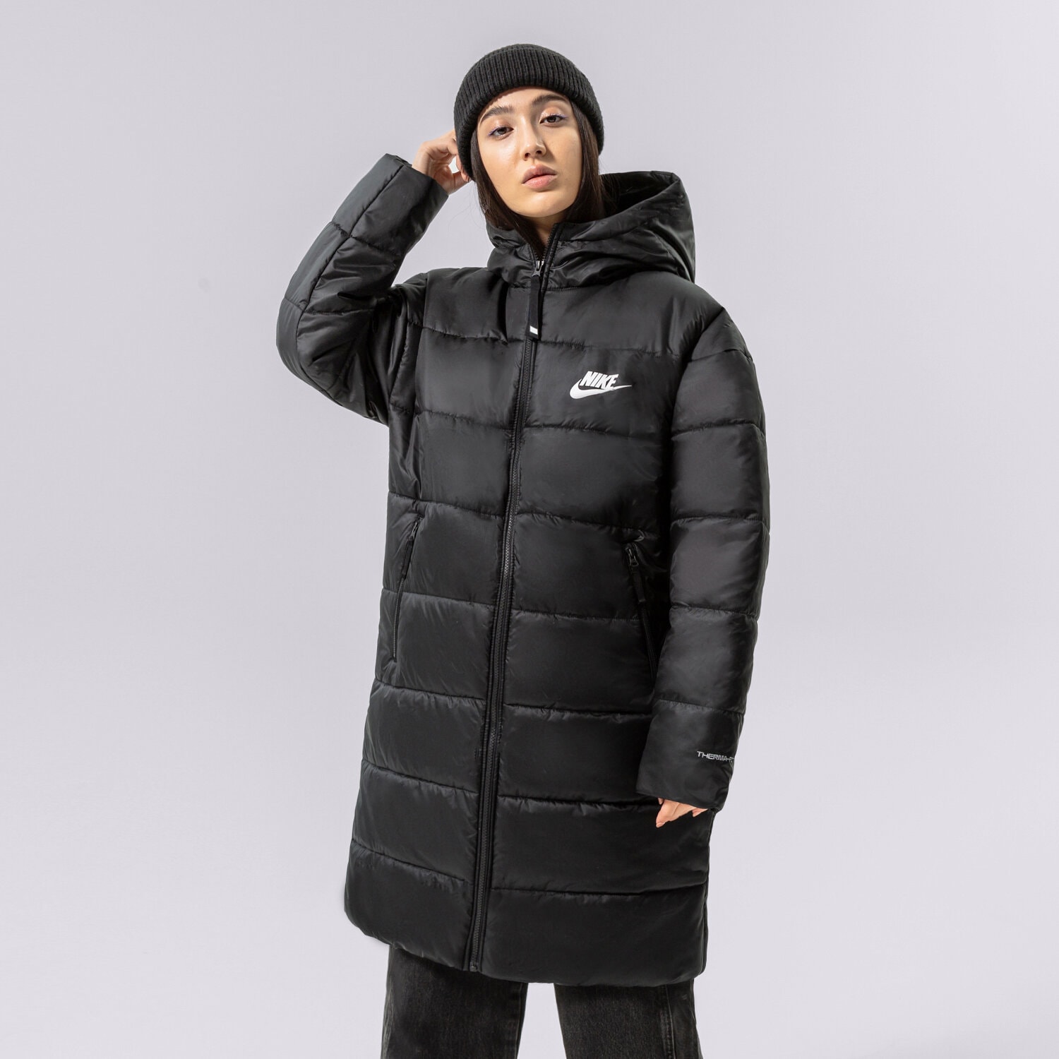 Femei geacă de iarnă NIKE SWOOSH PARKA JACKET DX1798-010 Negru
