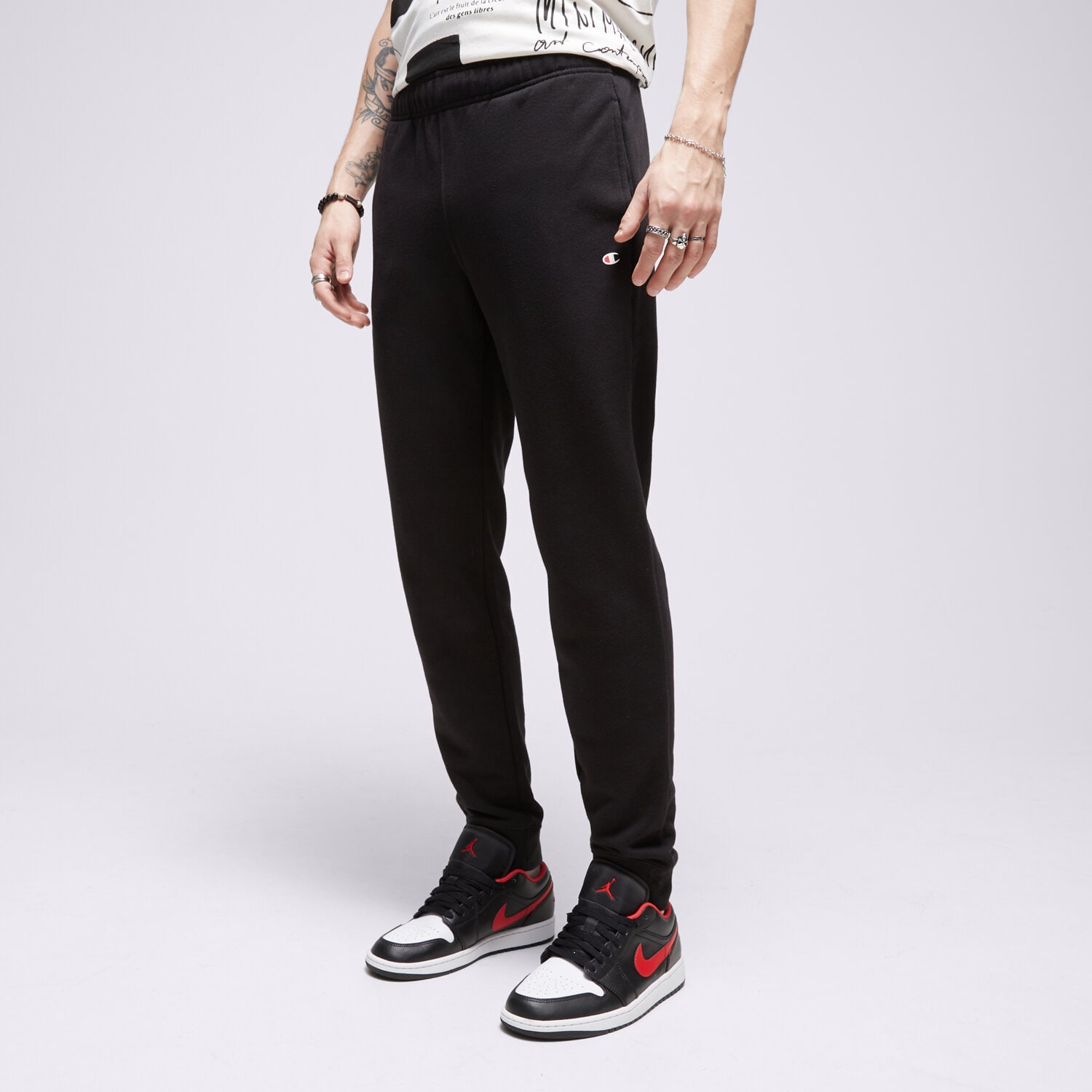 Bărbați pantaloni CHAMPION PANTALONI  RIB CUFF PANTS 218704KK001 Negru
