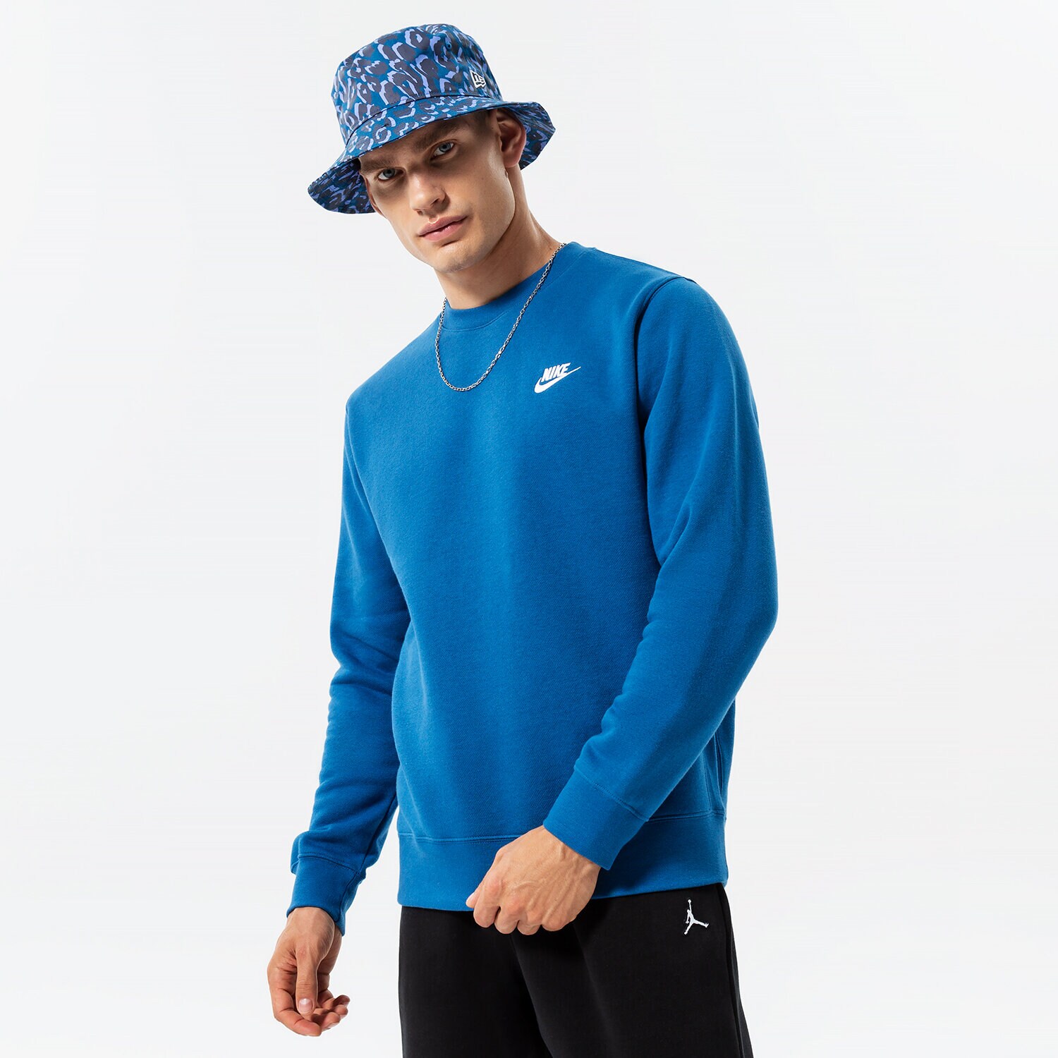 Bărbați bluză NIKE BLUZĂ SPORTSWEAR CLUB FLEECE BV2662-407 Albastru