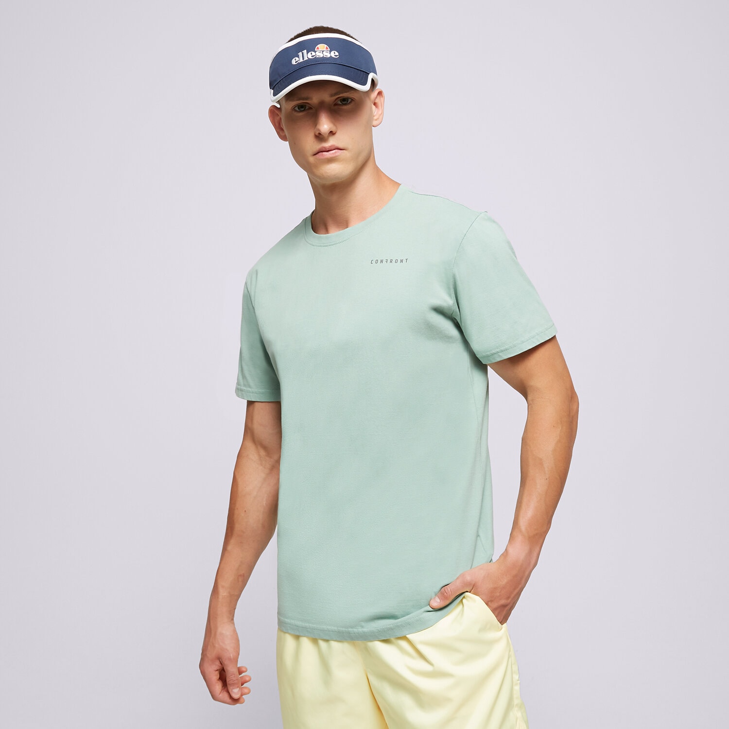 Bărbați tricou CONFRONT TRICOU SMALL LOGO GREEN CF123TSM72003 Verde