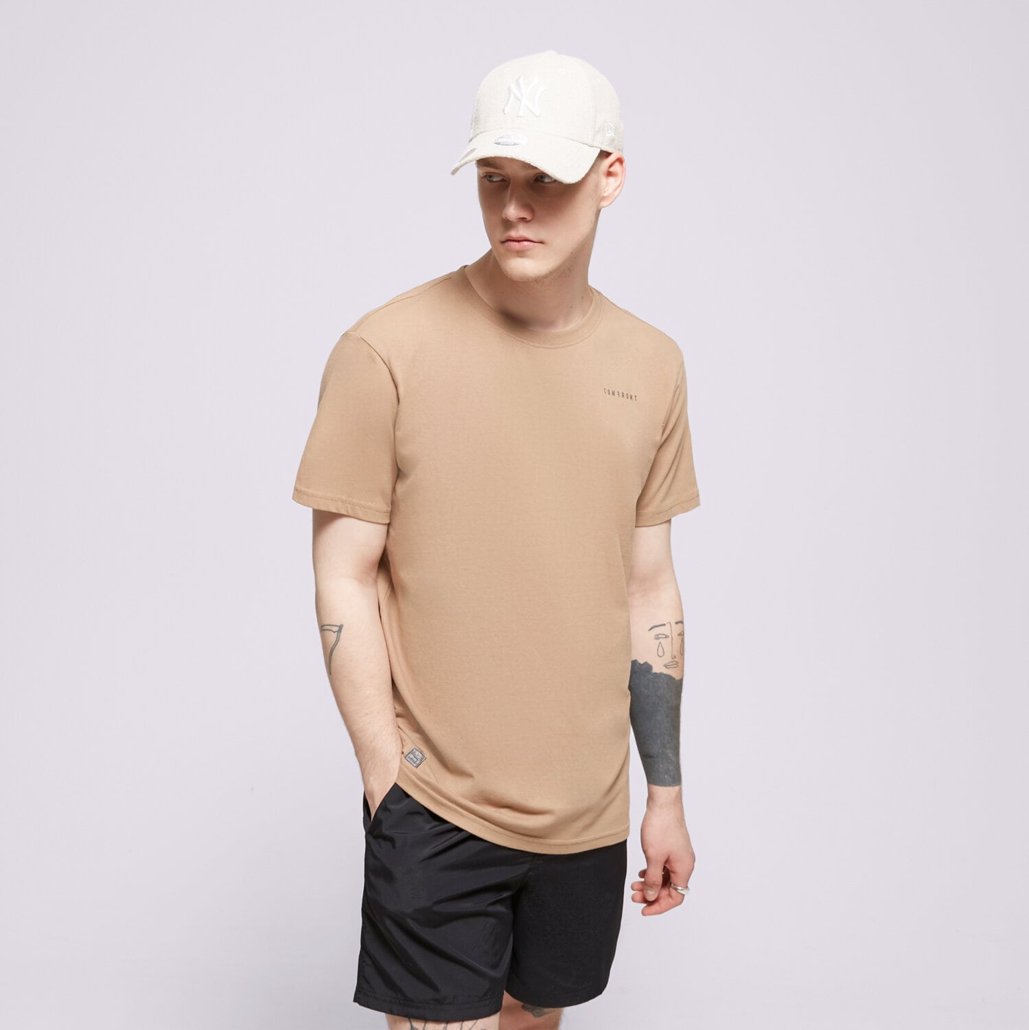 Bărbați tricou CONFRONT TRICOU SMALL LOGO BROWN CF123TSM72004 Maro