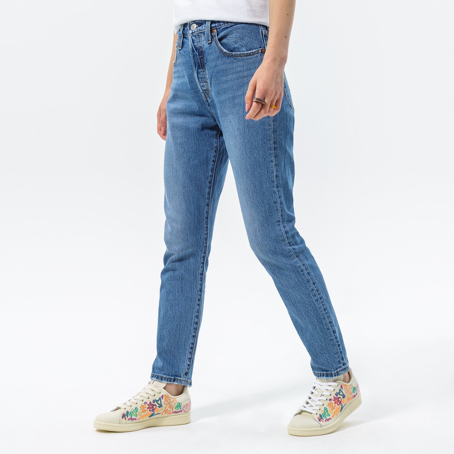 Femei pantaloni LEVI'S PANTALONI 501® SKINNY 29502-0228 Albastru