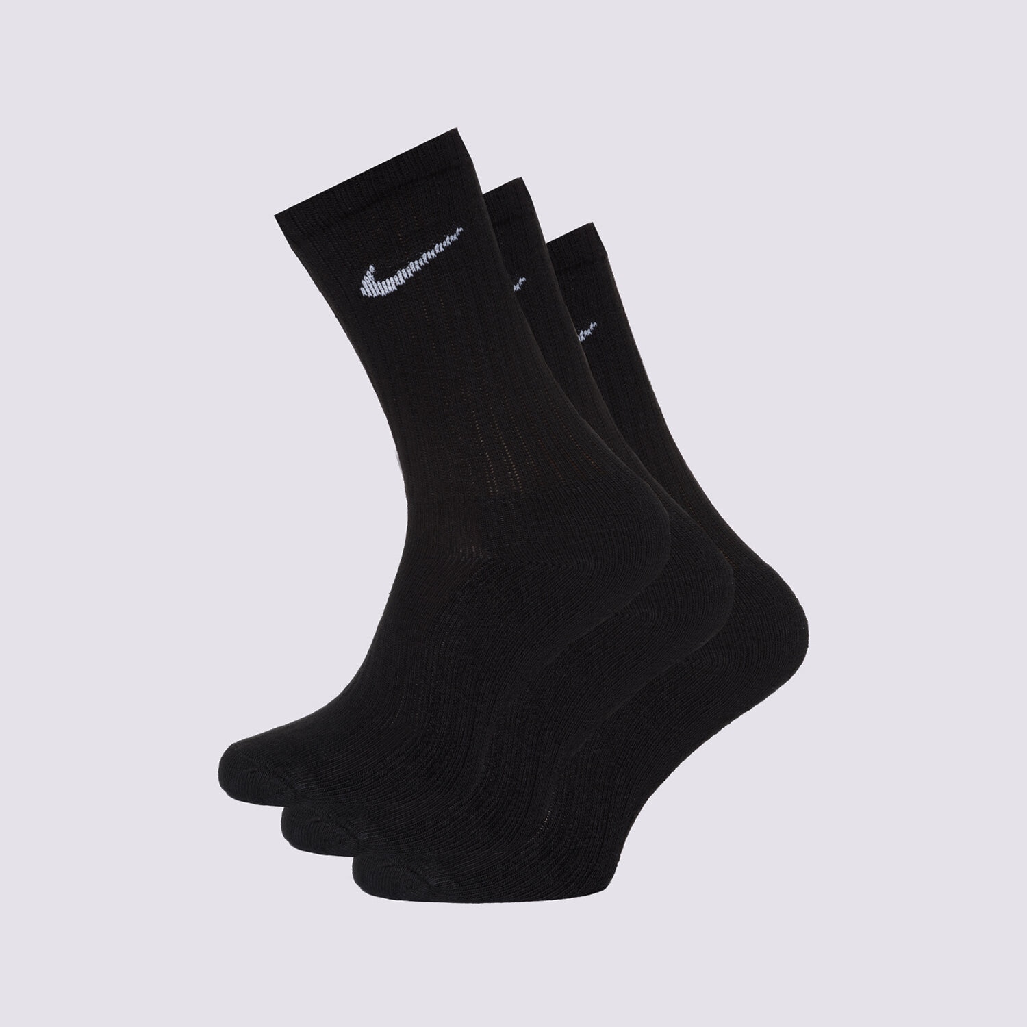 Femei șosete NIKE șOSETE 3PPK VALUE COTTON CREW SX4508-001 Negru