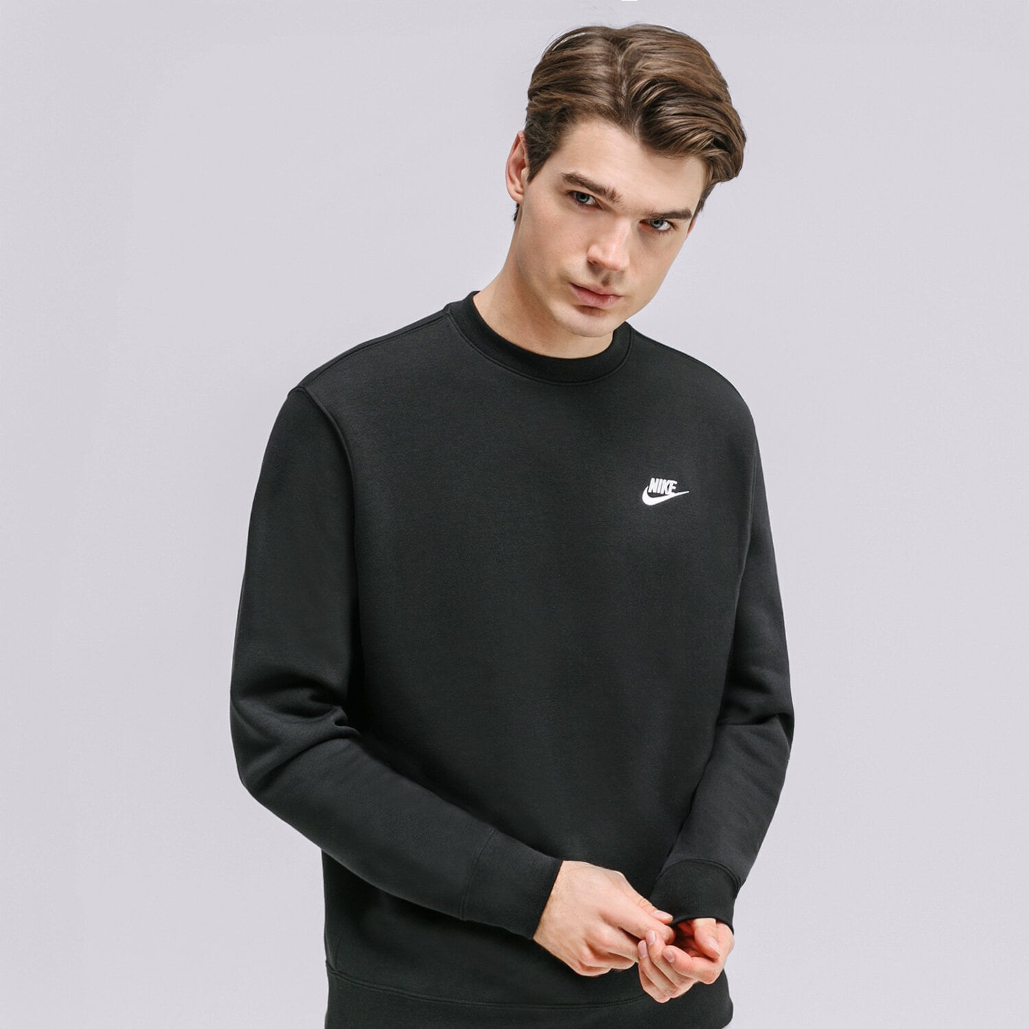 Bărbați bluză NIKE BLUZĂ SPORTSWEAR CLUB FLEECE BV2662-010 Negru