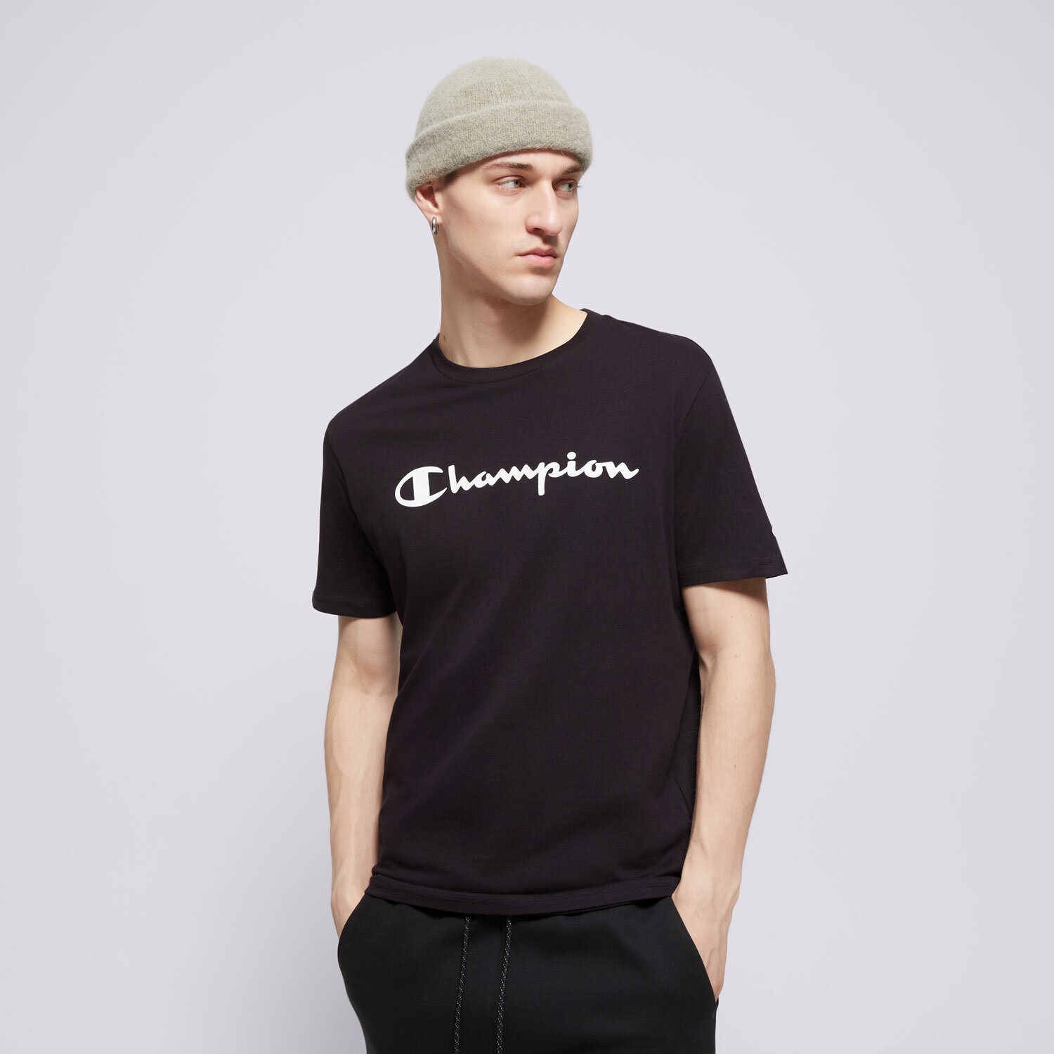 Bărbați tricou CHAMPION TRICOU CREWNECK TRICOU 216957KK001 Negru