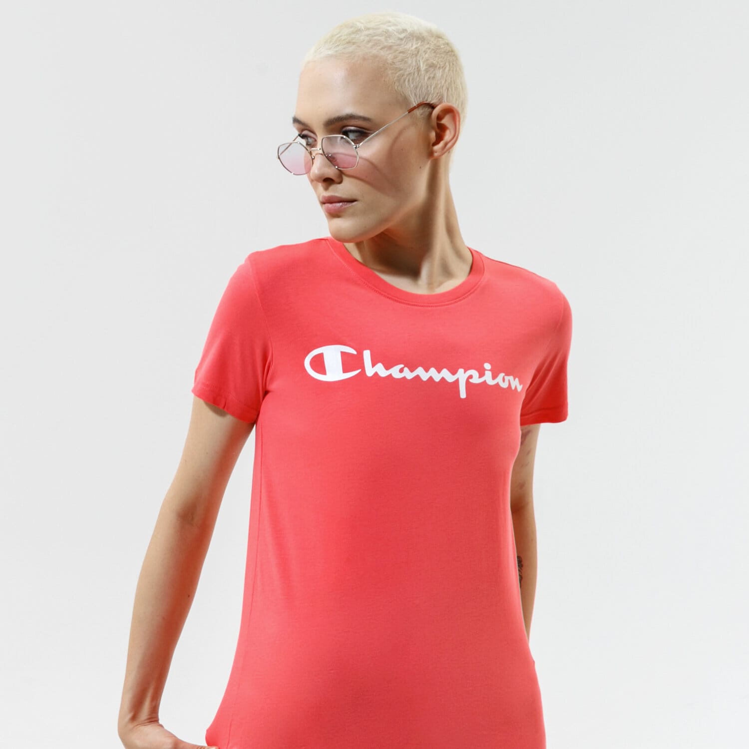 Femei tricou CHAMPION TRICOU CREWNECK TRICOU 114780PS004 corai