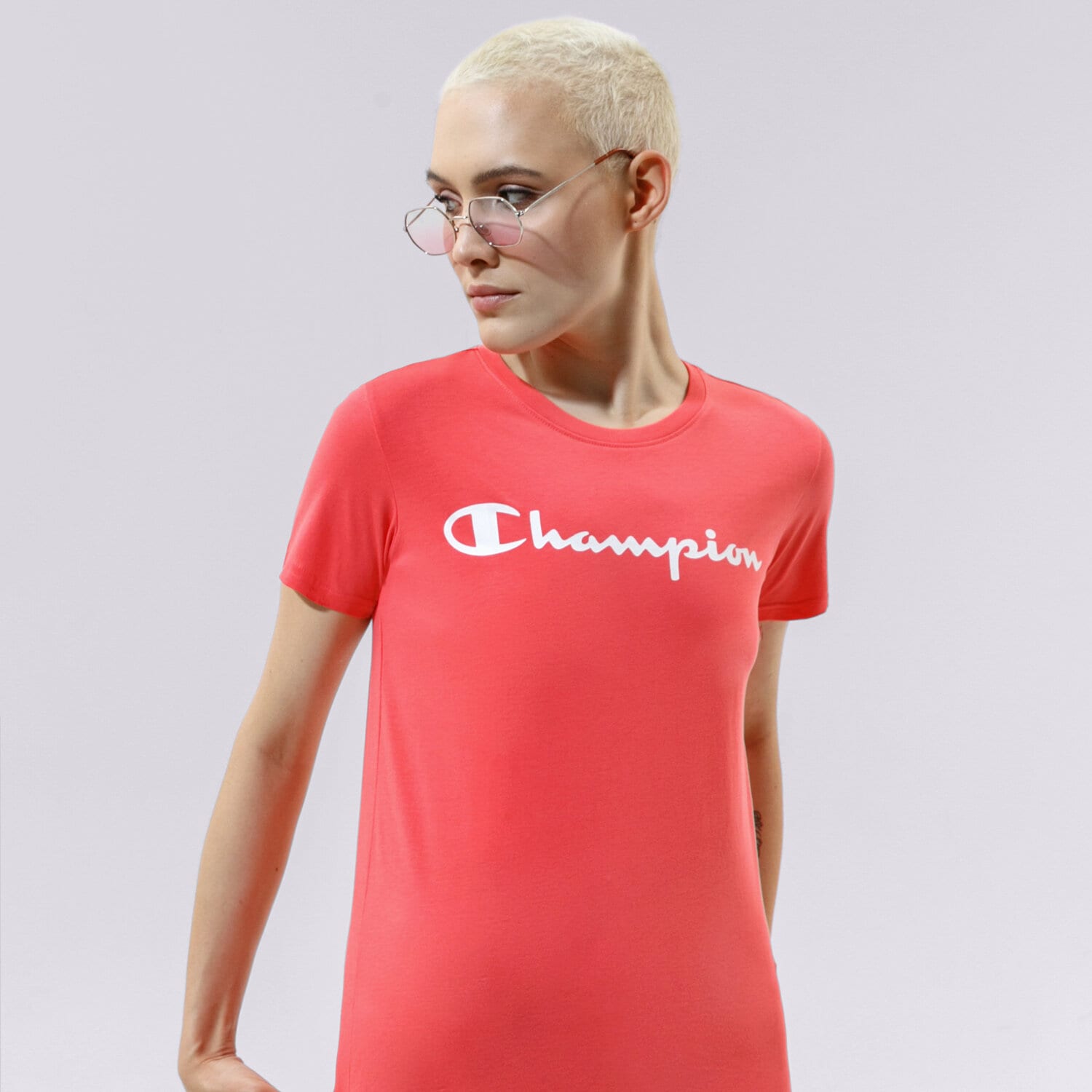 Femei tricou CHAMPION TRICOU CREWNECK TRICOU 114780PS004 corai