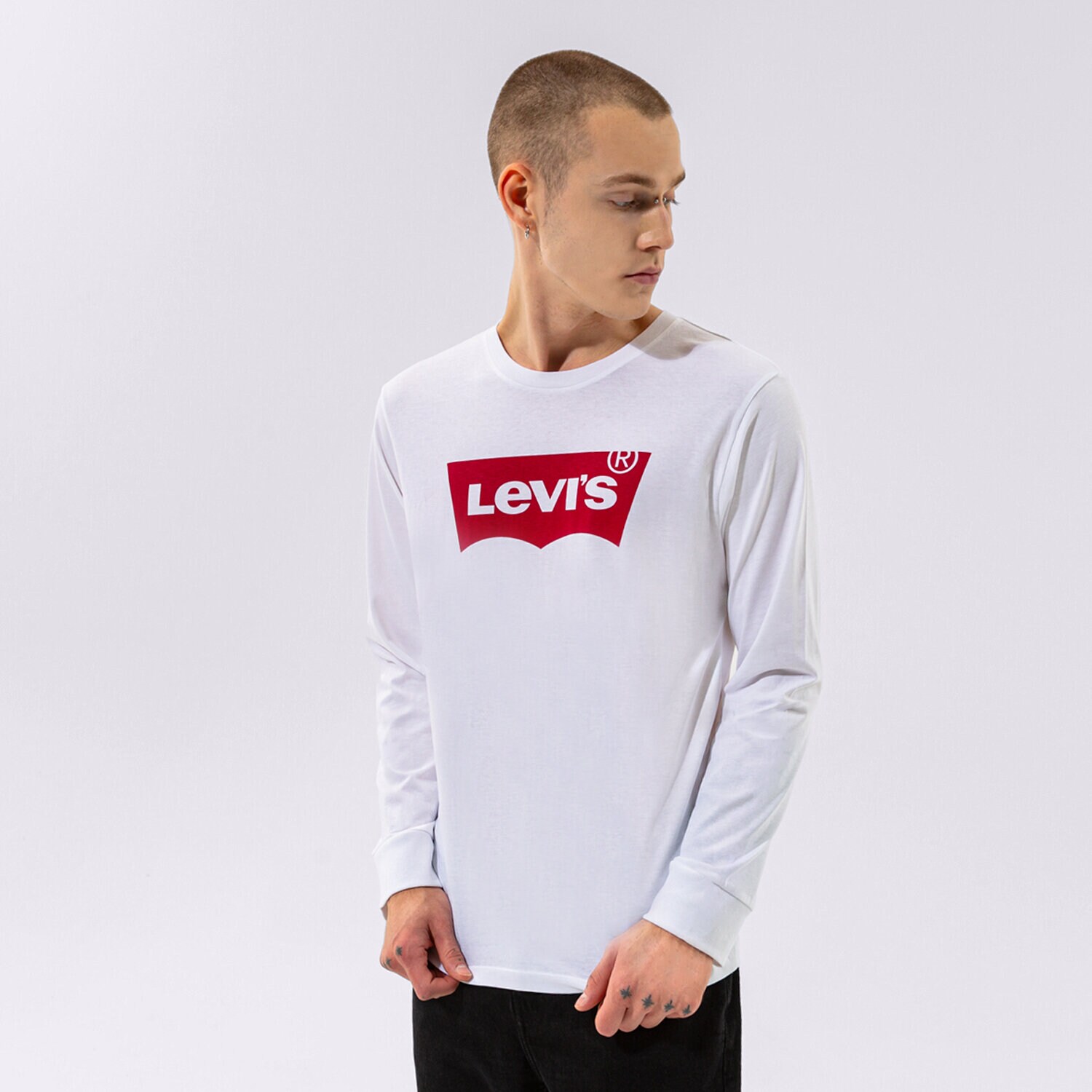 Bărbați tricou LEVI'S TRICOU LS STD GRAPHIC TEE 360150010 Alb