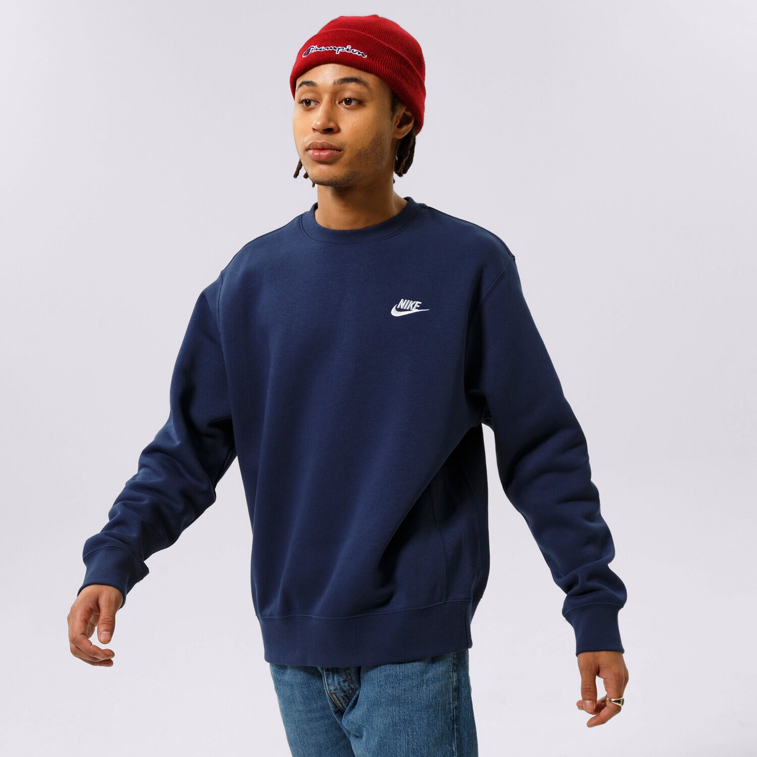 Bărbați bluză NIKE BLUZĂ SPORTSWEAR CLUB FLEECE BV2662-410 Bleumarin