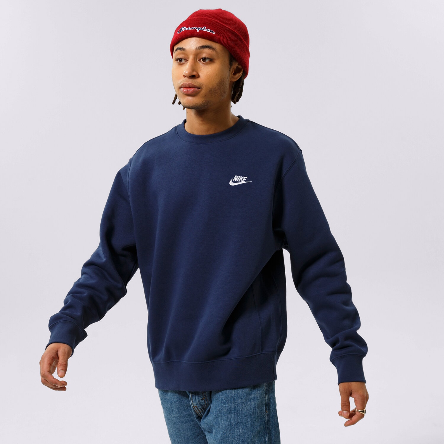 Bărbați bluză NIKE BLUZĂ SPORTSWEAR CLUB FLEECE BV2662-410 Bleumarin