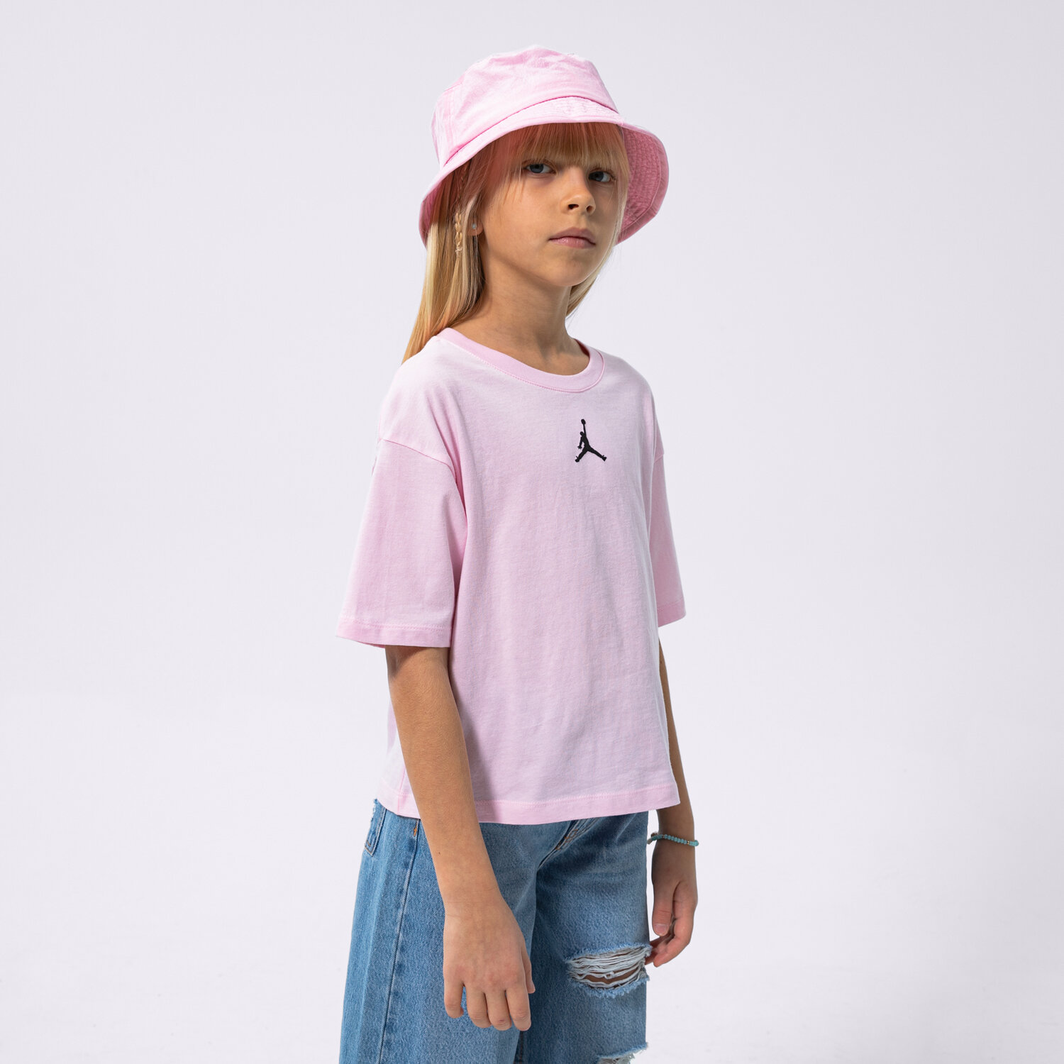 Copii tricou JORDAN TRICOU JDG ESSENTIALS GIRL 45A770-A9Y Roz