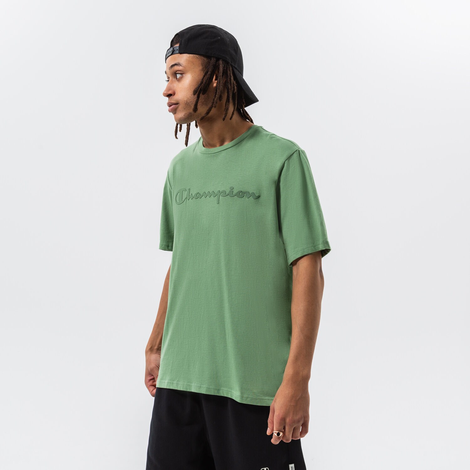 Bărbați tricou CHAMPION TRICOU CREWNECK TRICOU 218284GS088 Kaki