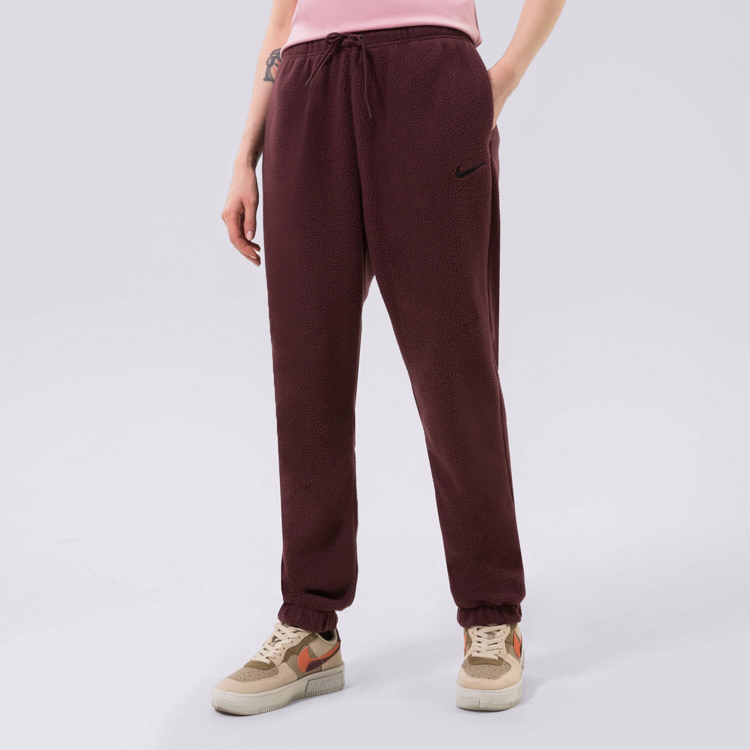 Femei pantaloni NIKE PANTALONI  W NSW PLSH JGGR DQ6812-652 Bordo