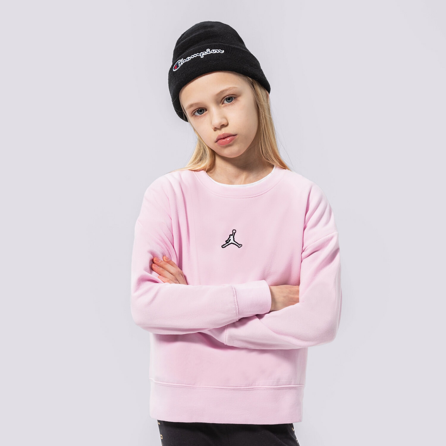 Copii bluză JORDAN BLUZĂ ESSENTIALS CREW GIRL 45A859-A9Y Roz