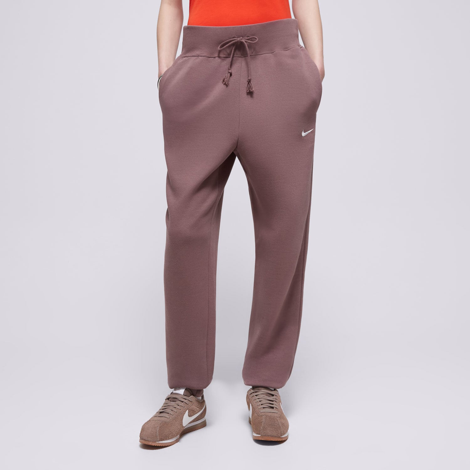 Femei pantaloni NIKE PANTALONI  W NSW PHNX FLC HR PANT STD FD0893-291 Maro