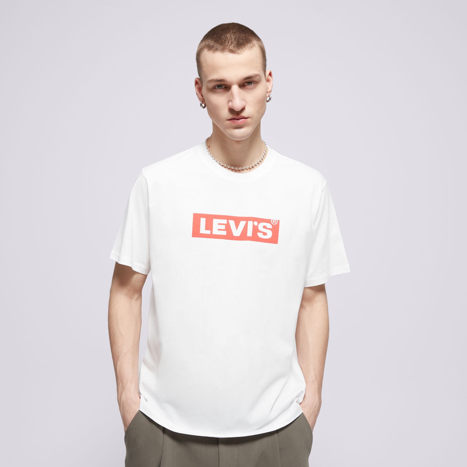 Bărbați tricou LEVI'S TRICOU BOXTAB T 16143-0181 Alb