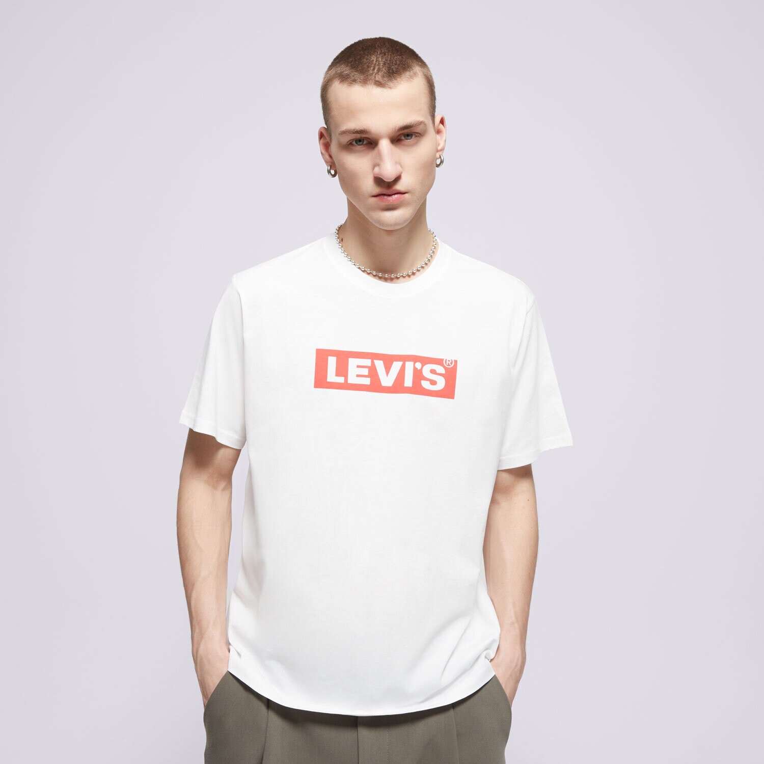 Bărbați tricou LEVI'S TRICOU BOXTAB T 16143-0181 Alb