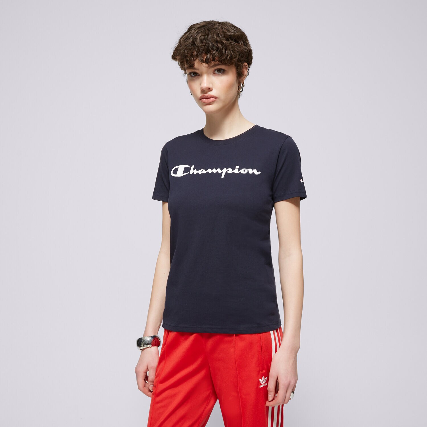 Femei tricou CHAMPION TRICOU CREWNECK TRICOU 114780BS501 Bleumarin