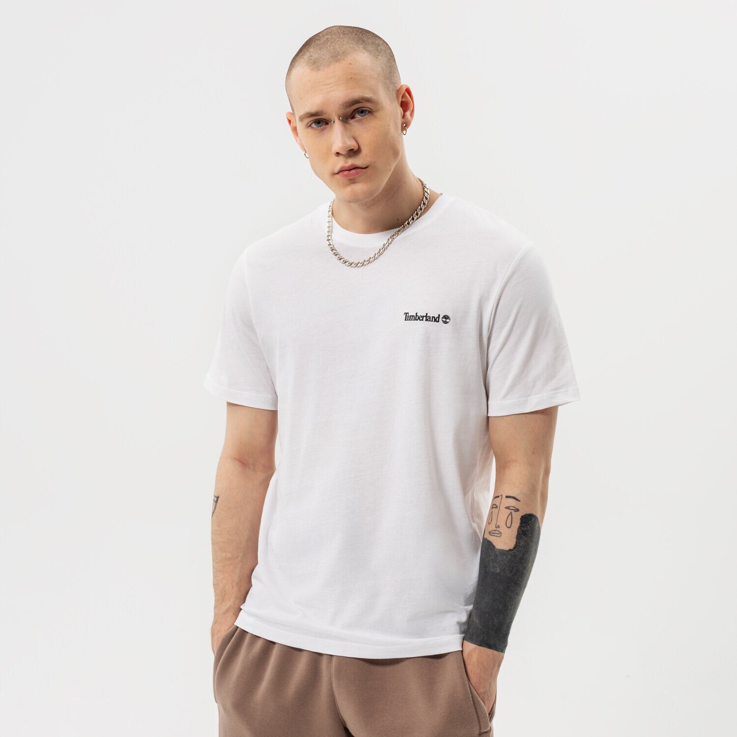Bărbați tricou TIMBERLAND TRICOU SMALL LOGO PRINT TB0A5PGZ1001 Alb