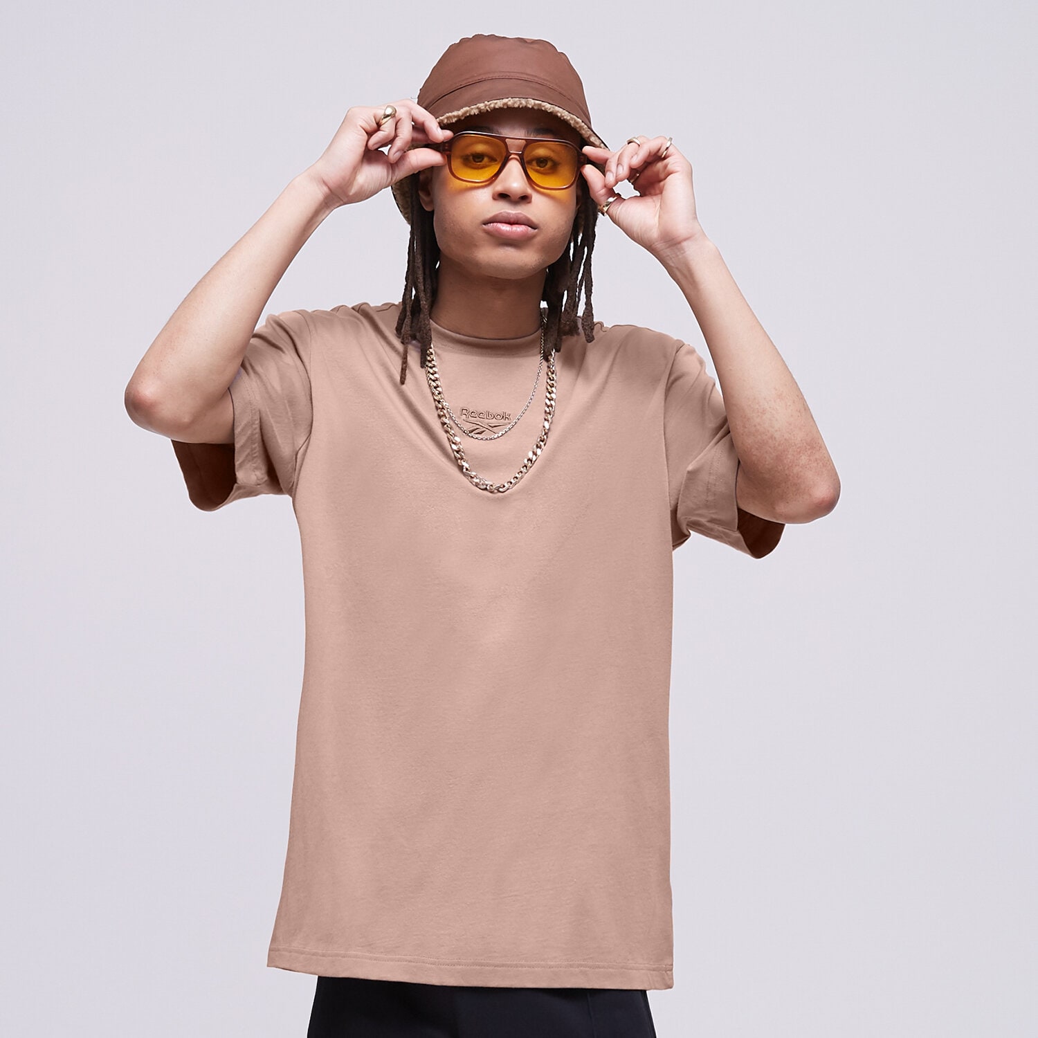 Bărbați tricou REEBOK TRICOU CL SV TEE HS7155 Maro