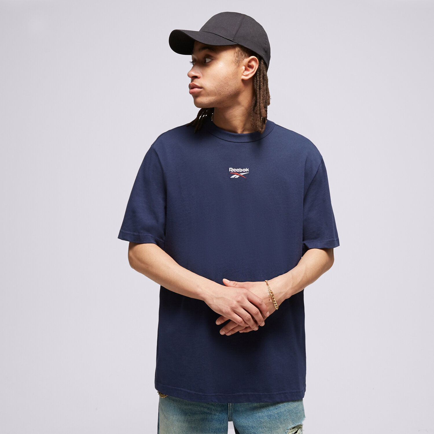 Bărbați tricou REEBOK TRICOU CL SV TEE HS7154 Bleumarin