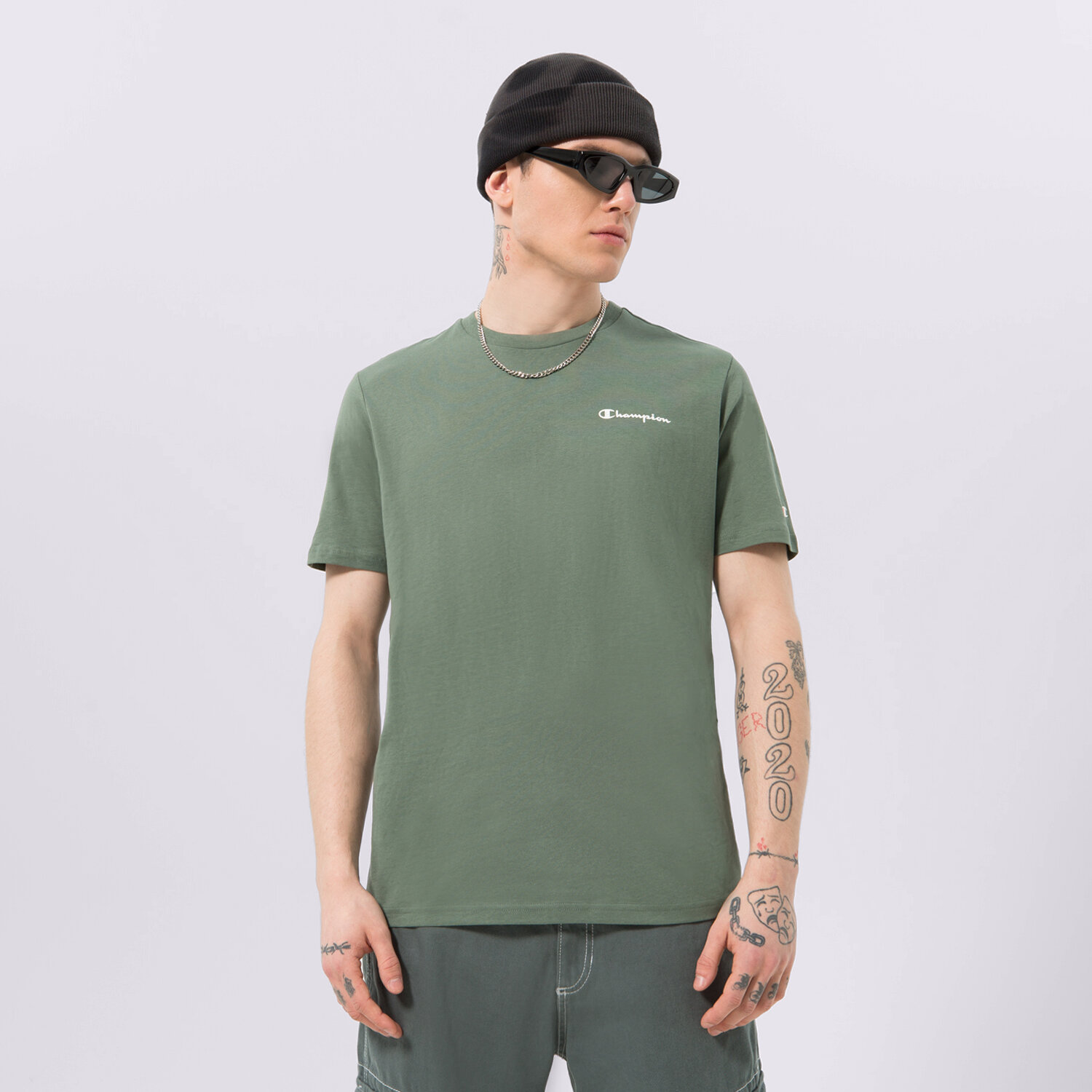 Bărbați tricou CHAMPION TRICOU CREWNECK TRICOU 218281GS506 Gri