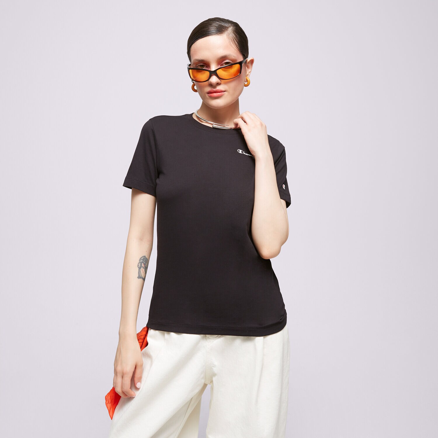 Femei tricou CHAMPION TRICOU CREWNECK TRICOU 116934KK001 Negru