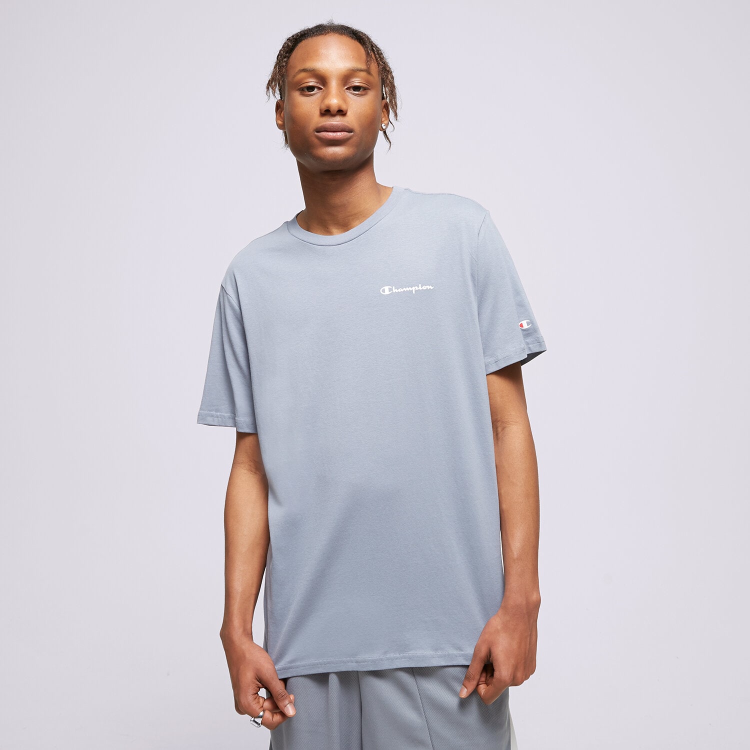 Bărbați tricou CHAMPION TRICOU CREWNECK TRICOU 218281BS029 Albastru