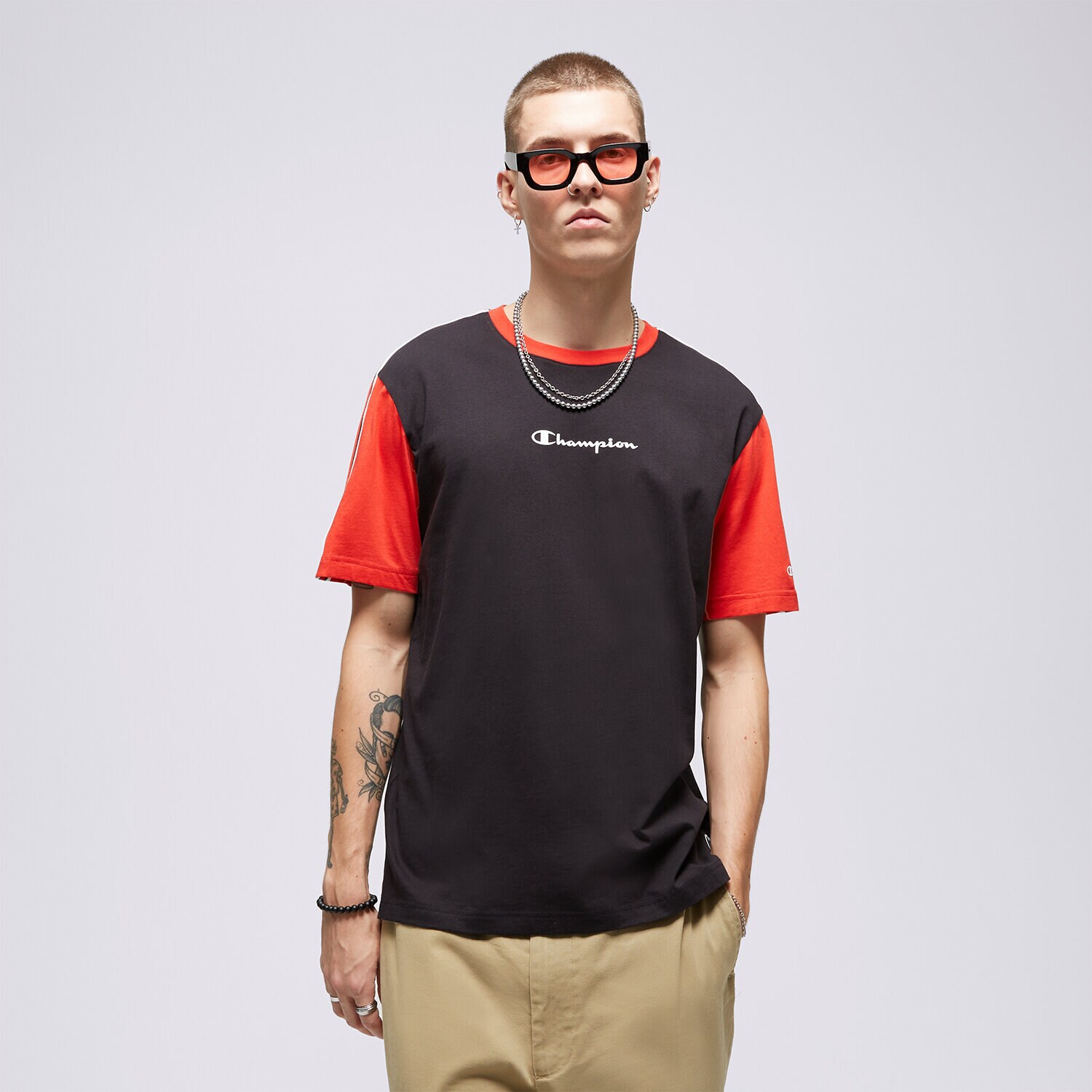 Bărbați tricou CHAMPION TRICOU CREWNECK TRICOU 218768KK001 Negru
