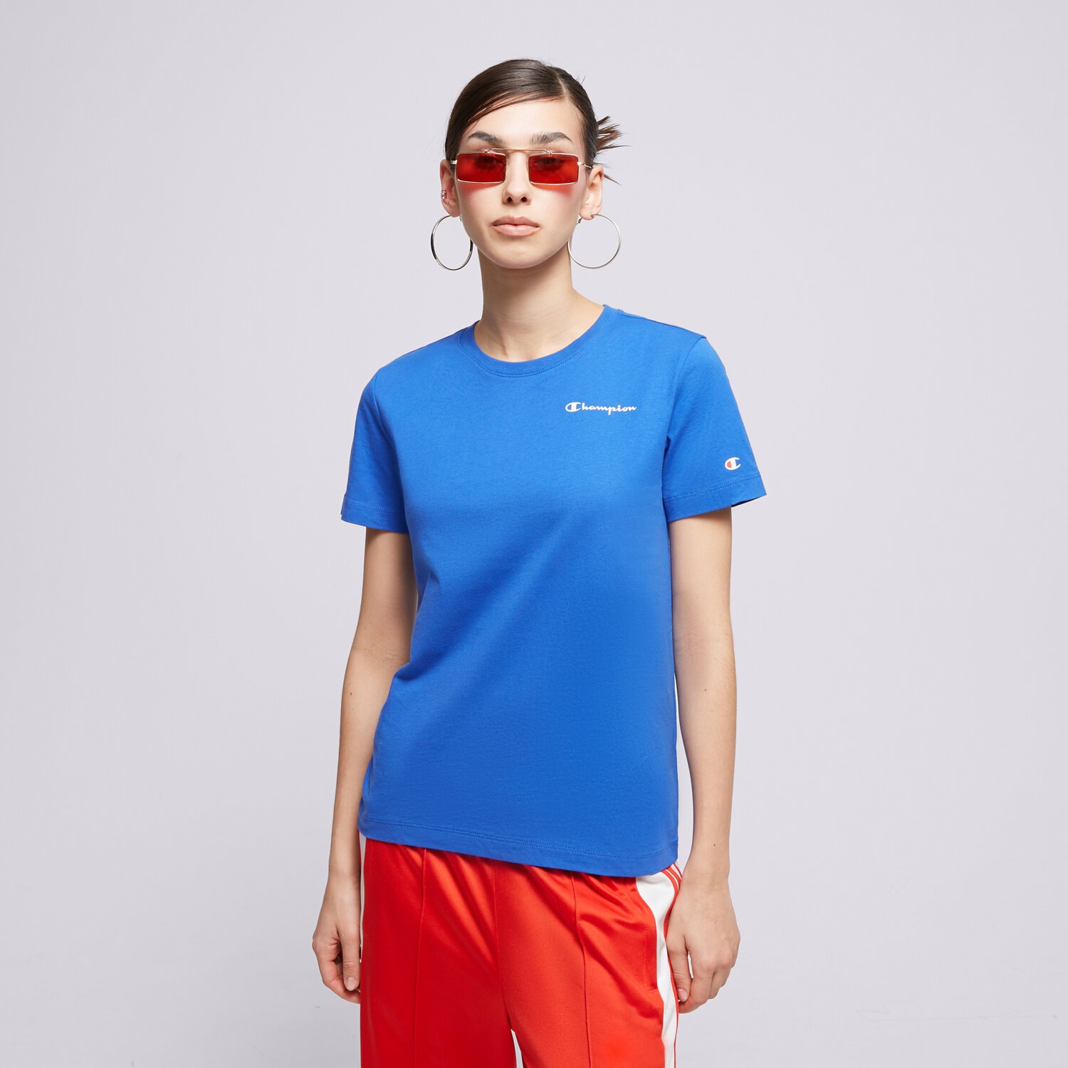 Femei tricou CHAMPION TRICOU CREWNECK TRICOU 116934BS071 Albastru