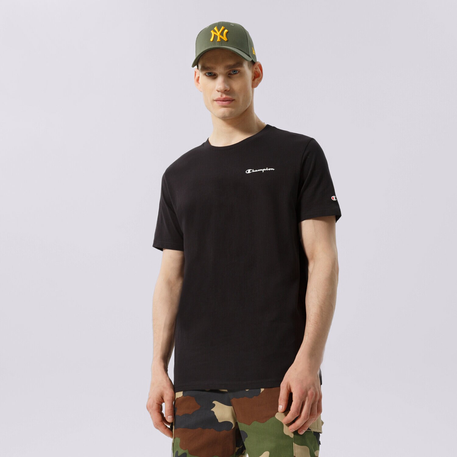 Bărbați tricou CHAMPION TRICOU CREWNECK TRICOU 218281KK001 Negru