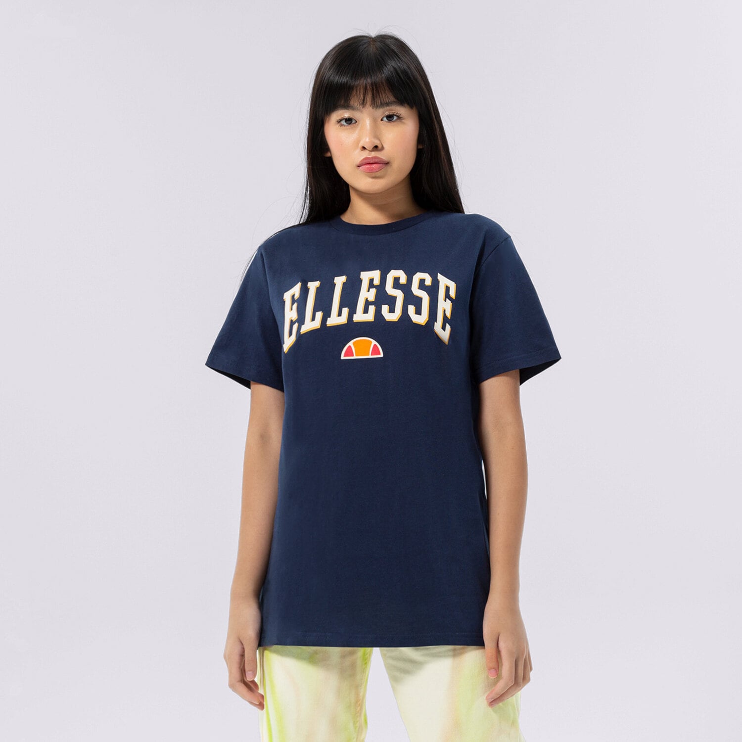 Femei tricou ELLESSE TRICOU ALLOUI OVERSIZED TRICOU NAVY SGP16699429 Bleumarin