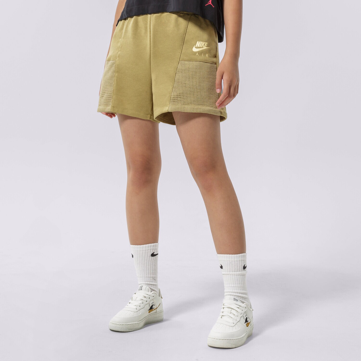 Femei pantaloni scurți NIKE PANTALONI SCURȚI W NSW AIR FLC SHORT DM6470-769 Verde