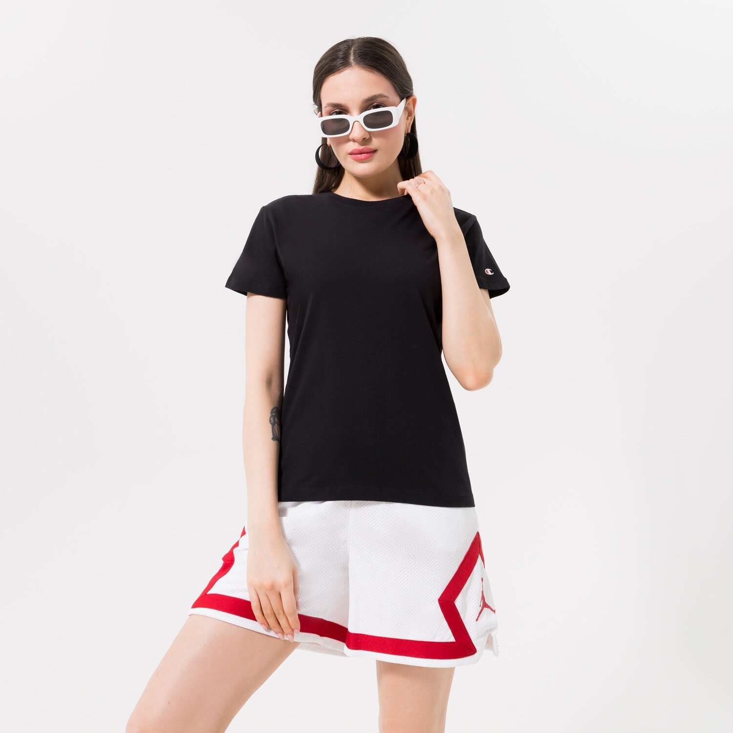 Femei tricou CHAMPION TRICOU 2PACK CREW-NECK 115423KK001 Negru