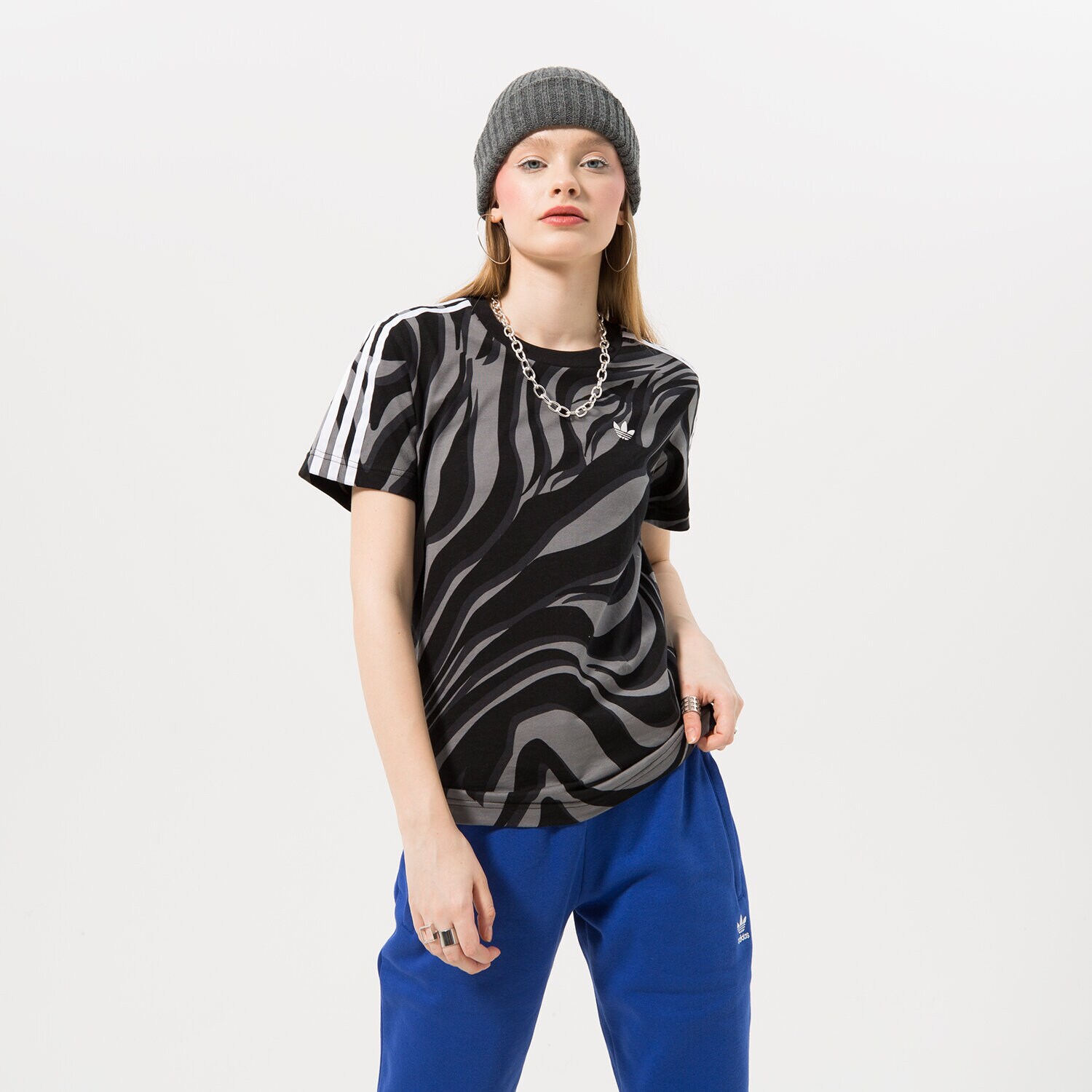 Femei tricou ADIDAS TRICOU AOP IJ8191 Negru