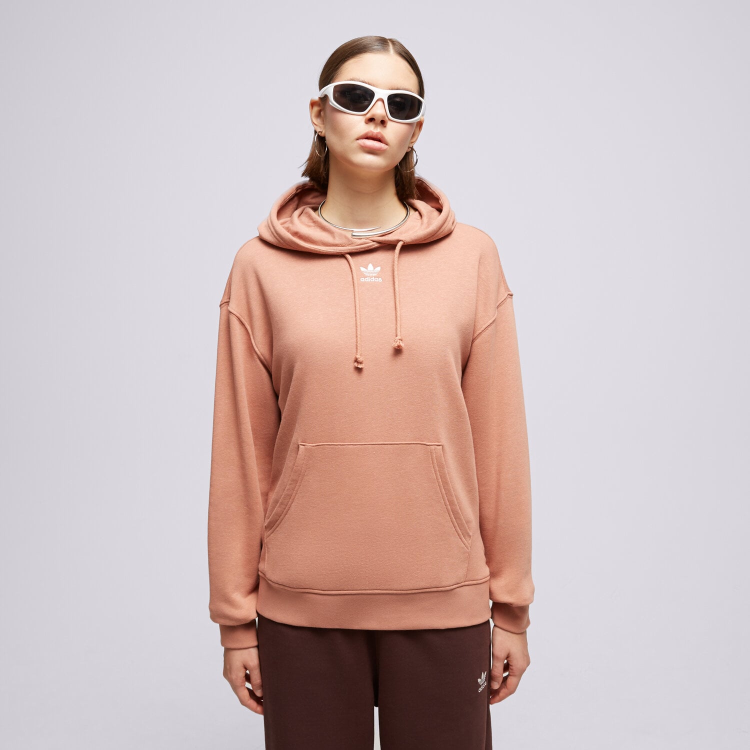 Femei bluză ADIDAS BLUZĂ CU GLUGĂ ESS+ HOODIE IC1810 Roz