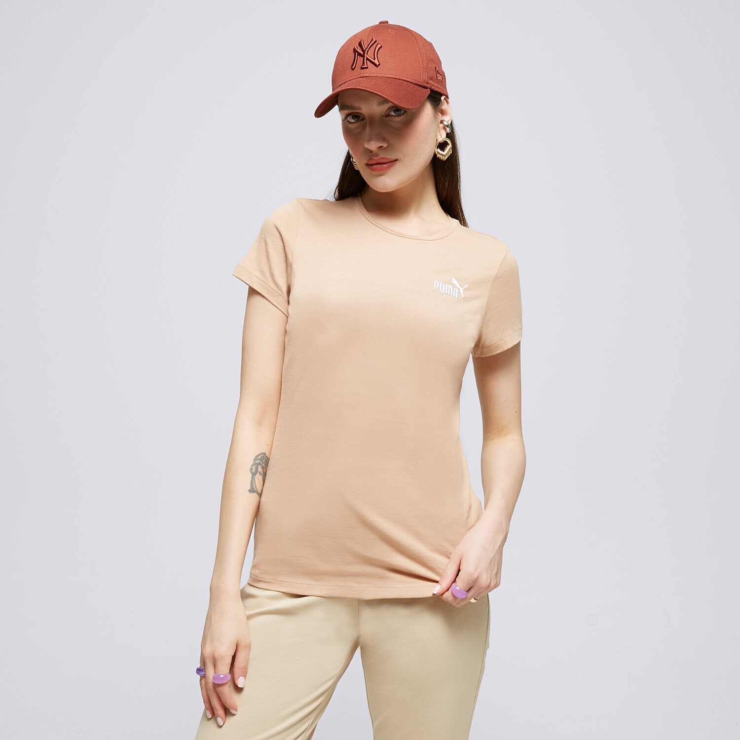 Femei tricou PUMA TRICOU ESS+ EMBROIDERY 848331 89 Bej