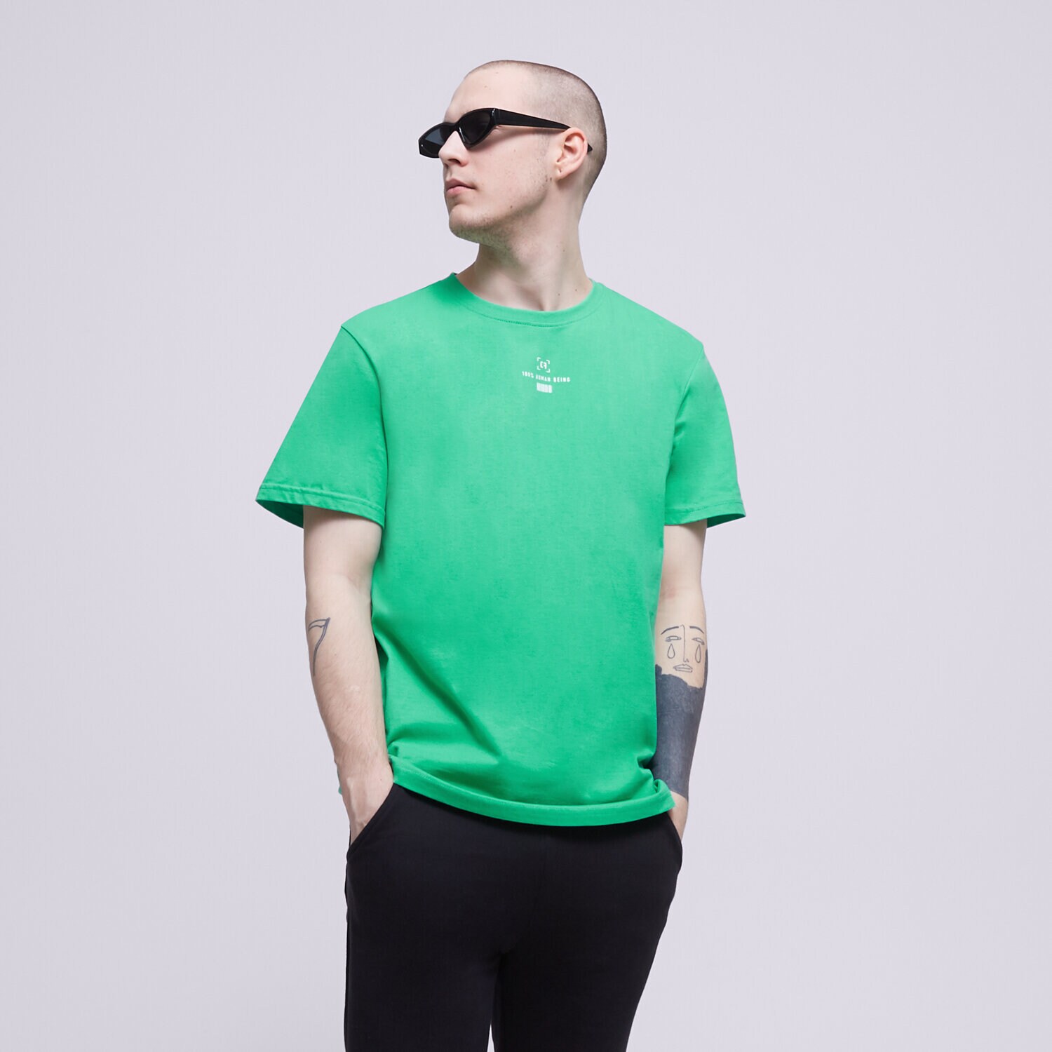 Bărbați tricou CONFRONT TRICOU ESSENTIAL GREEN CF123TSM73002 Verde