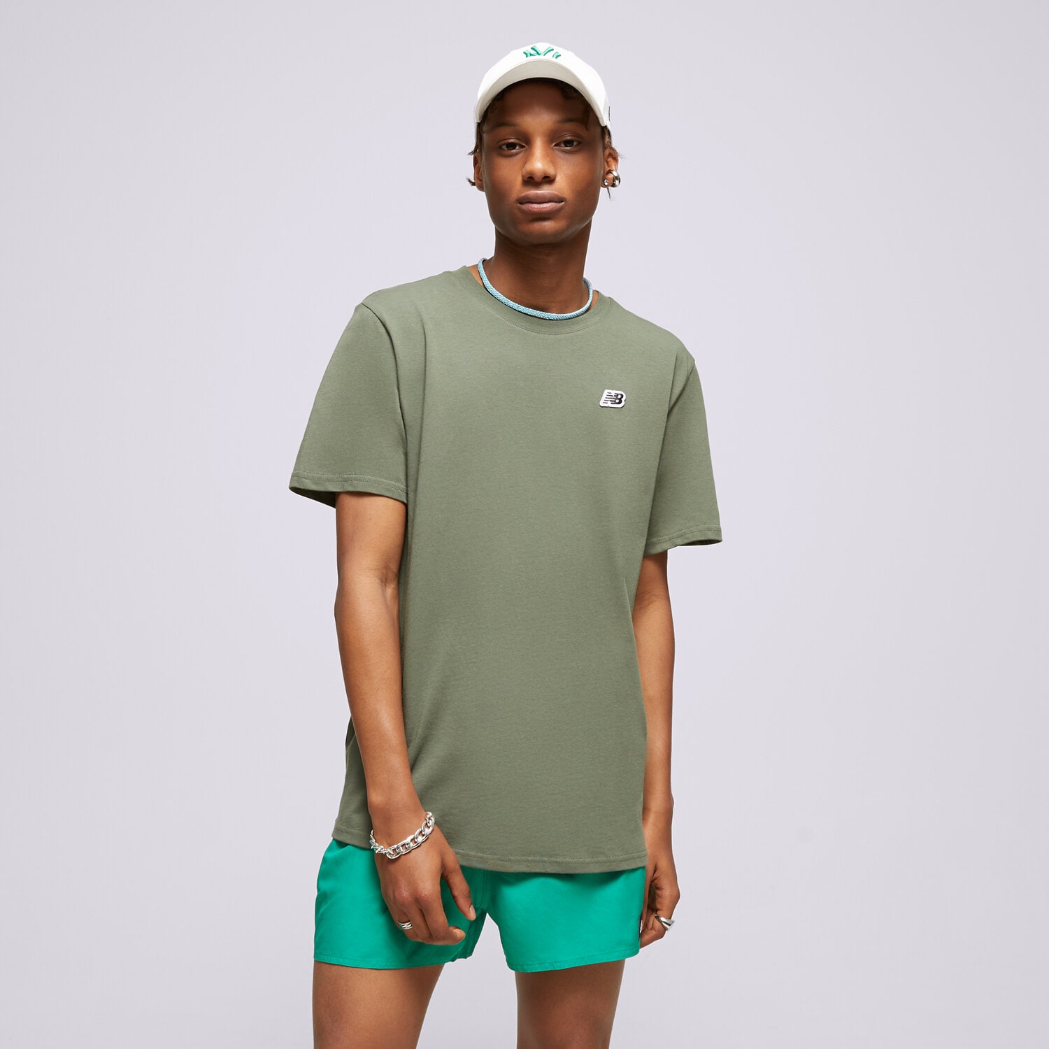Bărbați tricou NEW BALANCE TRICOU SMALL LOGO TEE MT23600DON Verde
