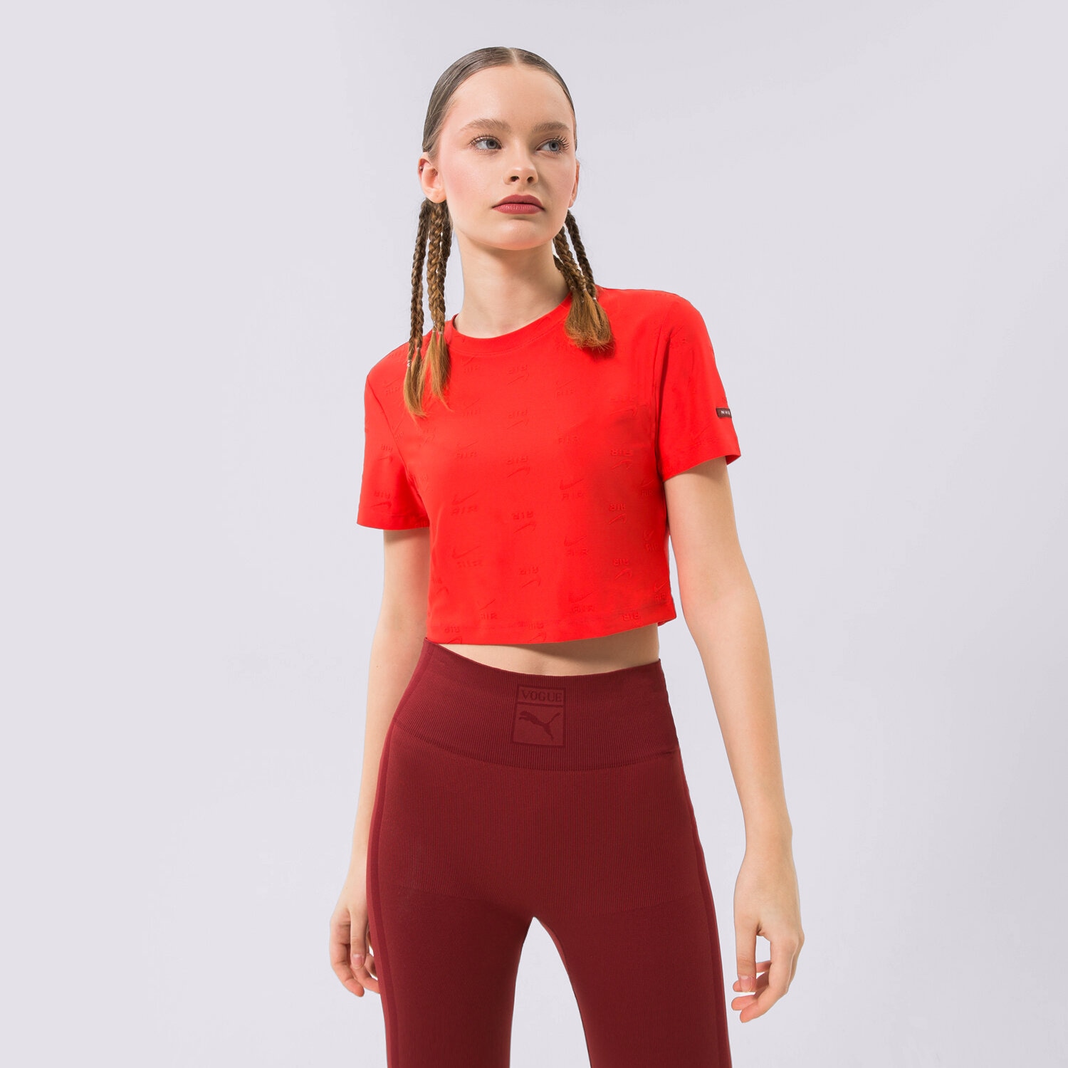 Femei tricou NIKE TRICOU W NSW AIR SS CROP DV4368-696 Roșu