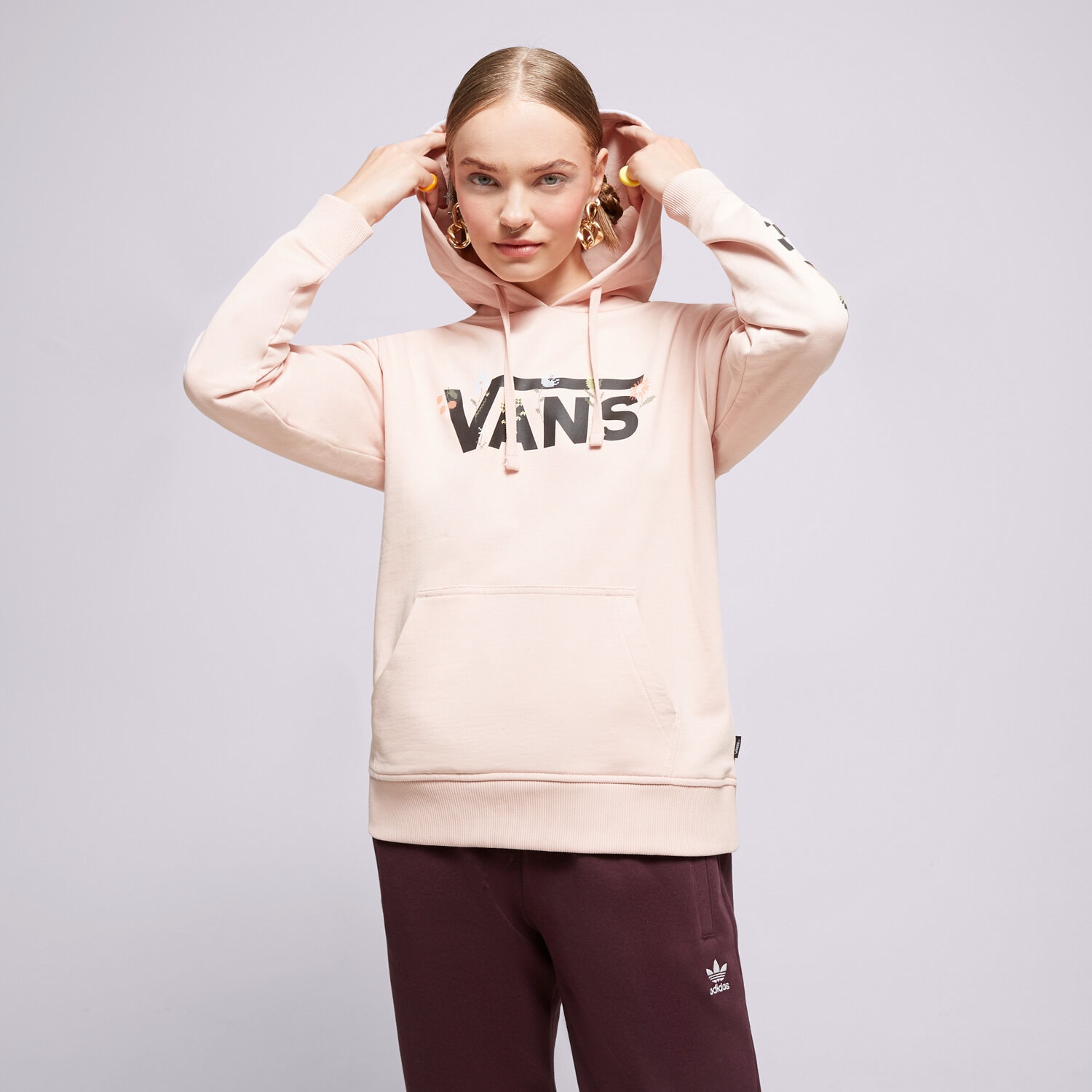 Femei bluză VANS BLUZĂ WYLD TANGLE MICRO DITSY VN00074PBQL Roz