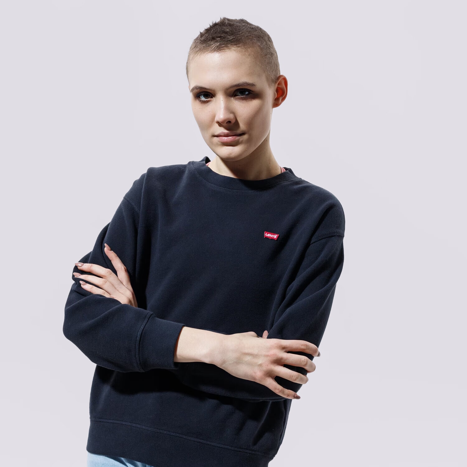 Femei bluză LEVI'S BLUZĂ STANDARD CREW 24688-0006 Negru