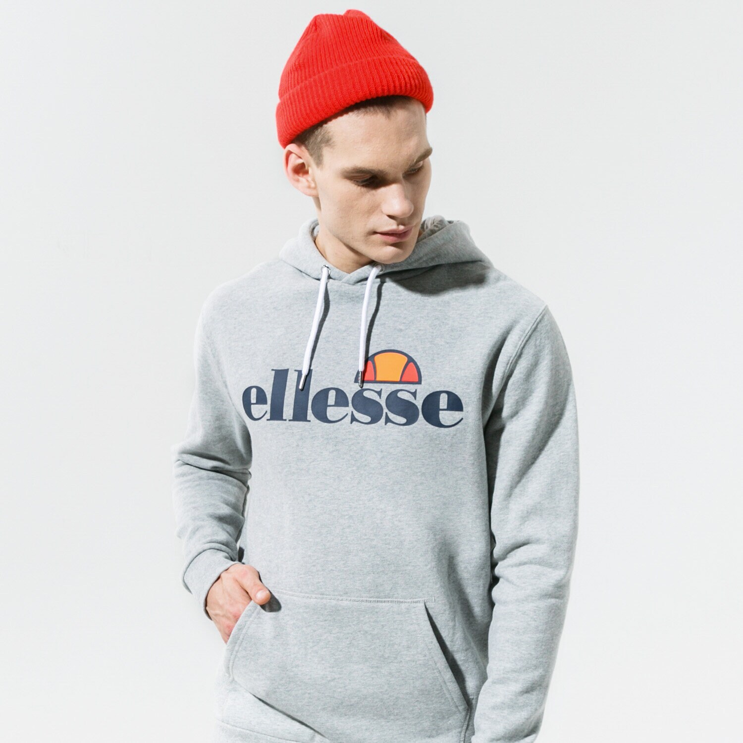 Bărbați bluză ELLESSE BLUZĂ CU GLUGĂ SL GOTTERO GREY SHC07407112 Gri