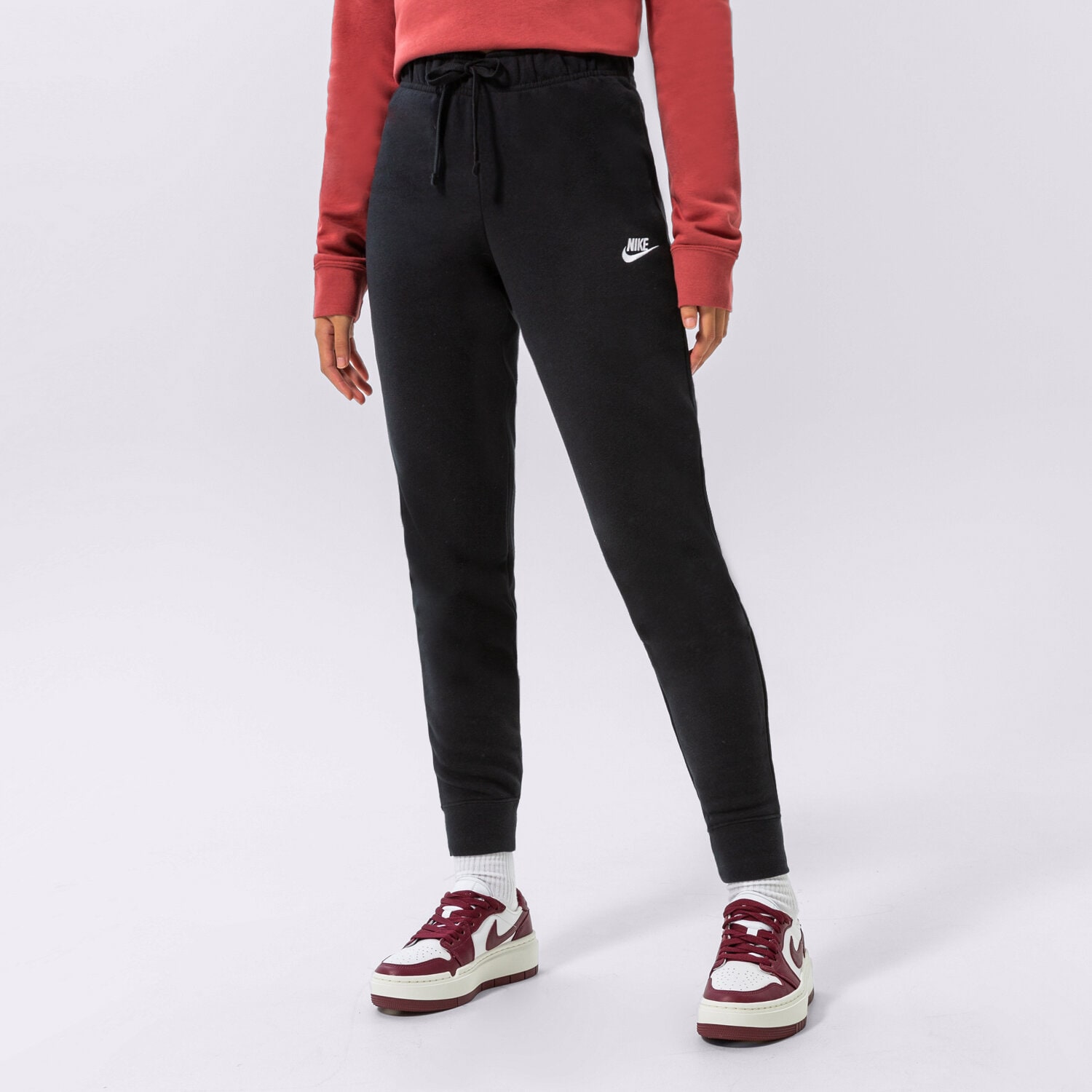 Femei pantaloni NIKE PANTALONI  W NSW CLUB FLC MR PANT TIGHT DQ5174-010 Negru