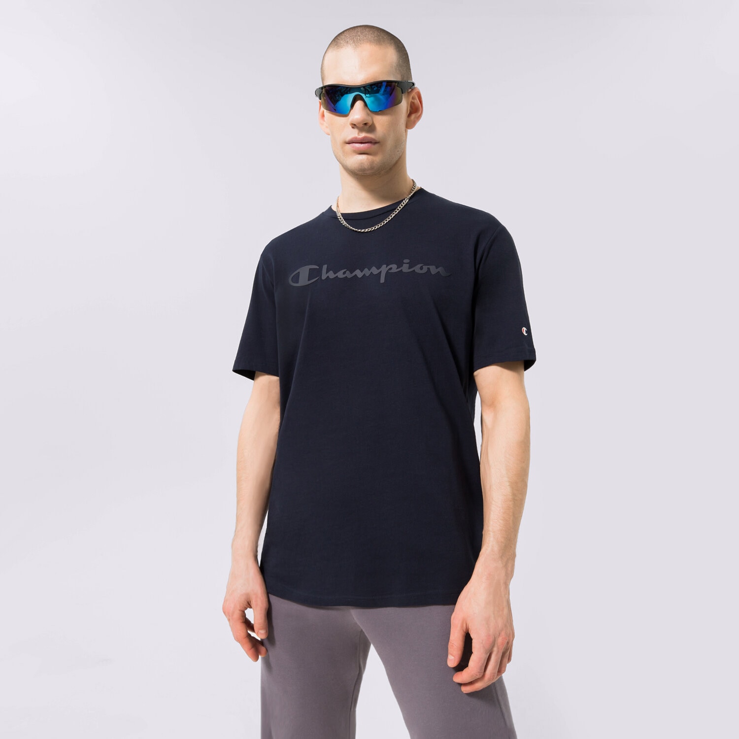 Bărbați tricou CHAMPION TRICOU CREWNECK TRICOU 218284BS517 Bleumarin