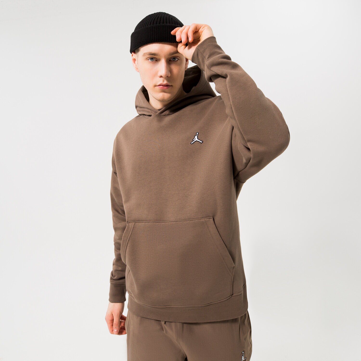 Bărbați bluză JORDAN BLUZĂ M J ESS FLC PO DQ7466-274 Maro